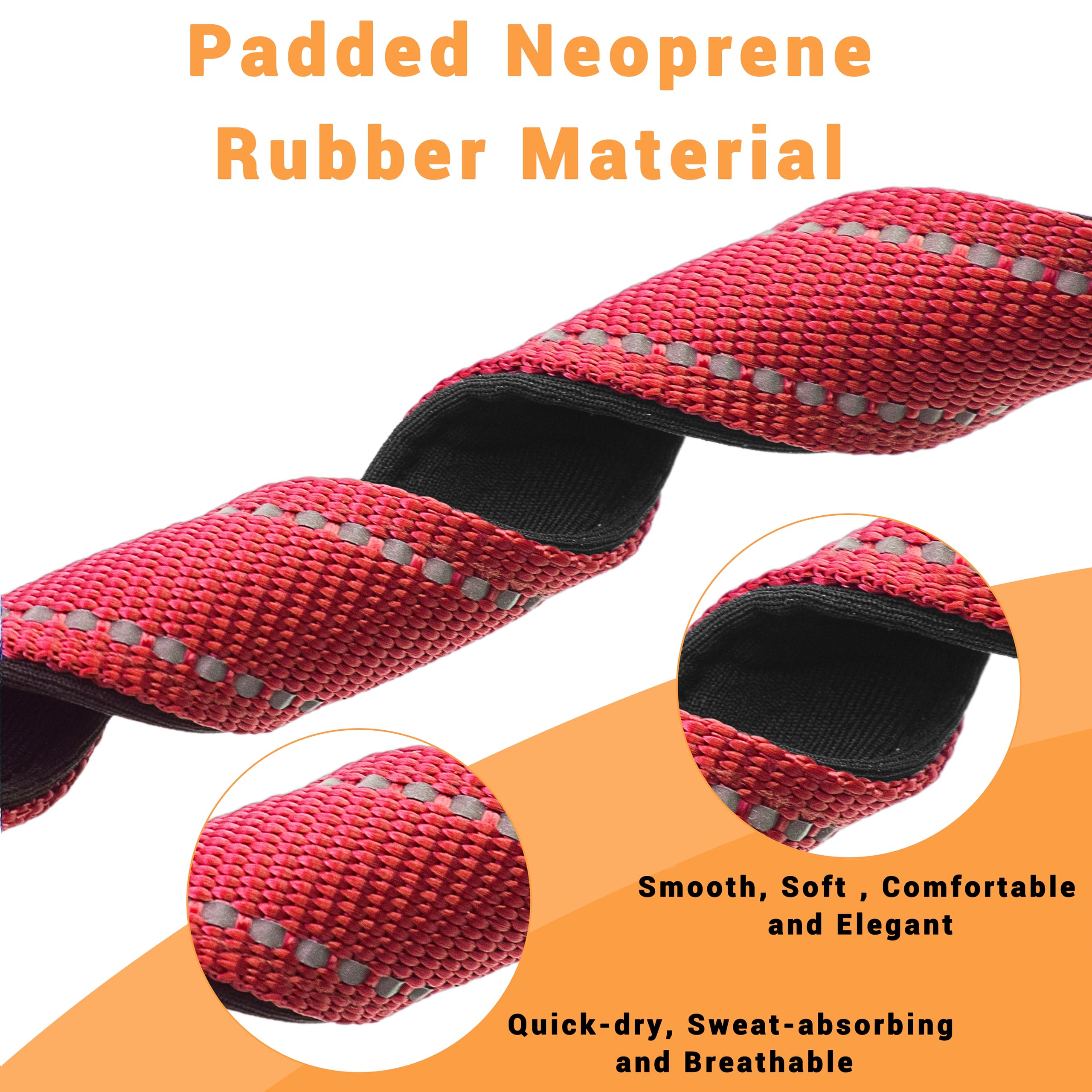 Lievuiken 2 Pack Reflective Dog Collar With Safety Locking Buckle, Adjustable Soft Breathable Comfortable Nylon Pet Collar For S