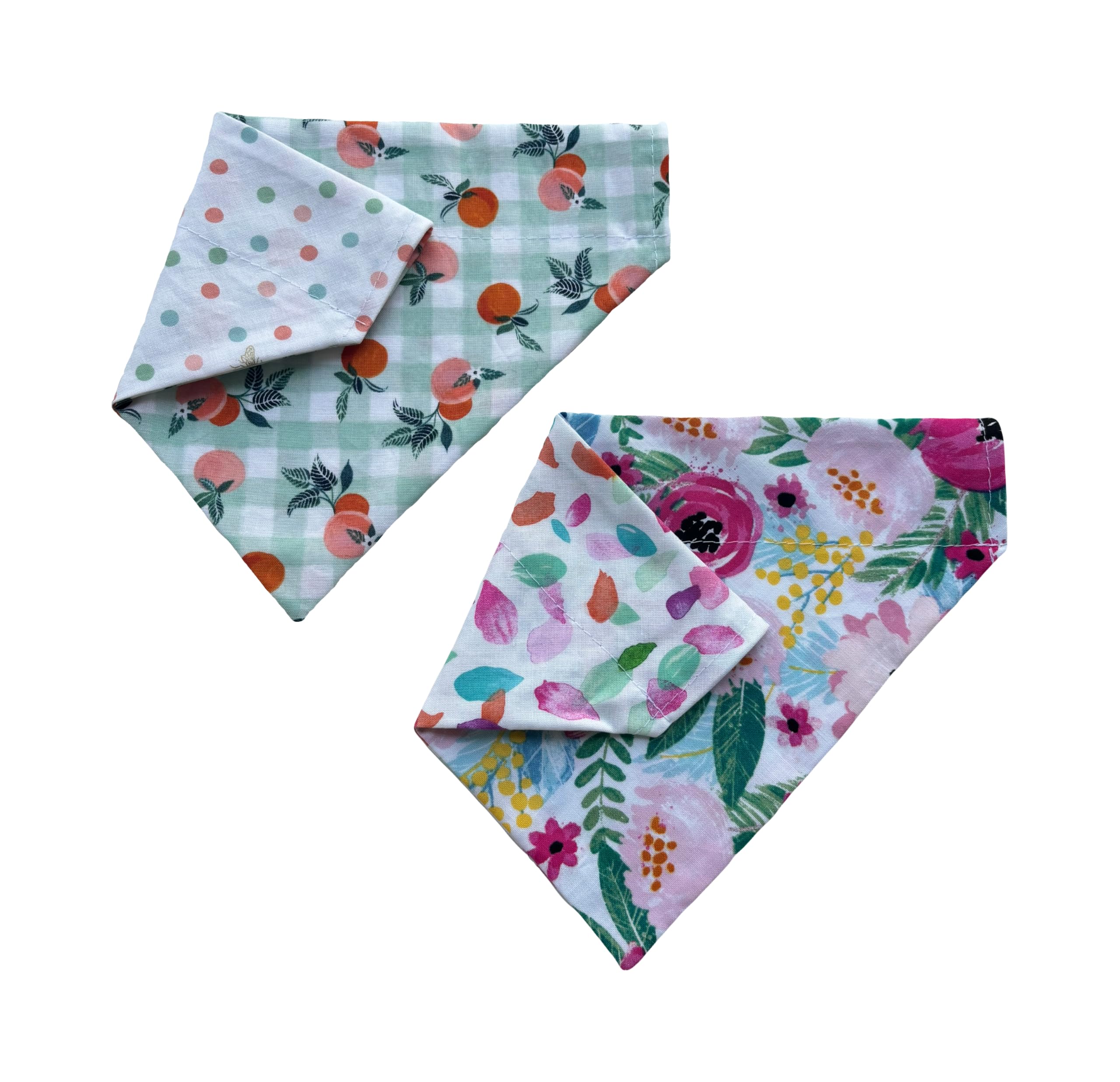 Colorful Dog Bandana | Summer Dog Bandana | Multi-Pack | Reversible Slip On Dog Bandana | Slip Over The Collar Bandana | For Sma