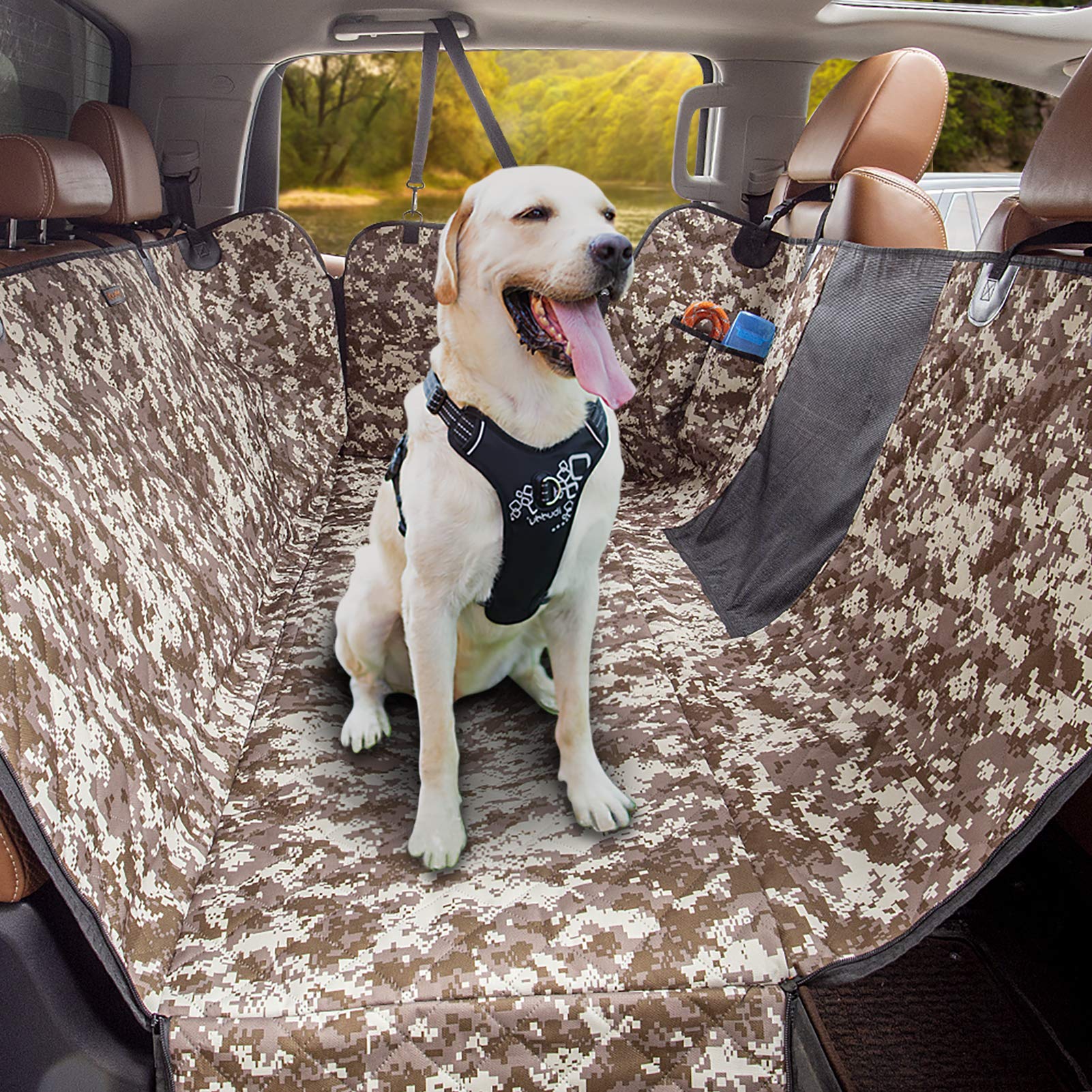 Ibuddy Truck Dog Seat Cover With Mesh Window - 100% Waterproof, Durable, Machine Washable X-Large Seat Covers Against Dirt And D