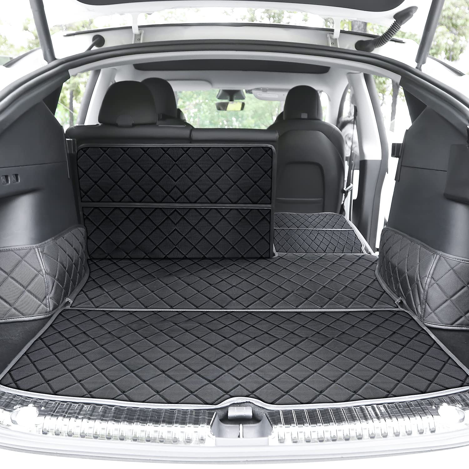 Thinsgo For Tesla Model Y Trunk Pet Mat Waterproof Cargo Liner For Dogs Rear Seat Cover For Tesla Model Y