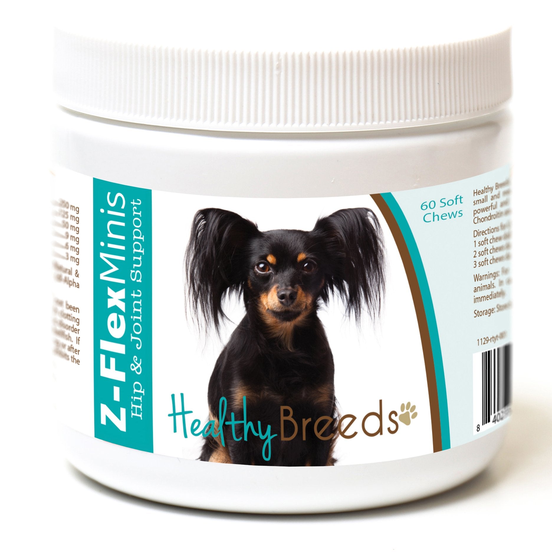 Healthy Breeds Russian Toy Terrier Z-Flex Minis Hip and Joint Support Soft Chews 60 Count
