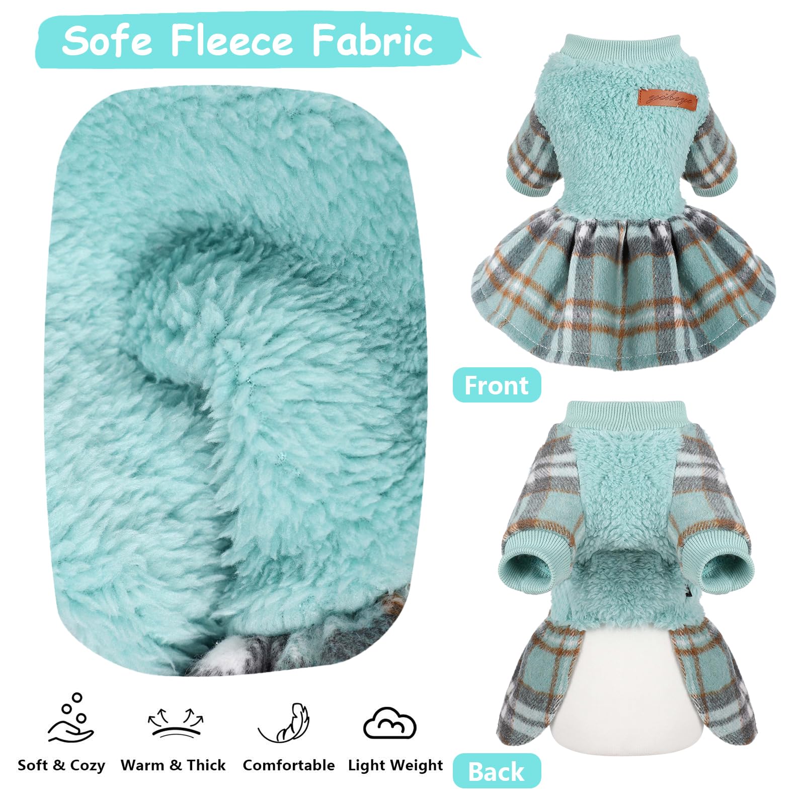 Dog Sweater Dress Dog Winter Clothes For Small Dogs Boy Girl Fall Dog Dress Warm Fleece Chihuahua Yorkie Teacup Dog Sweaters Dre