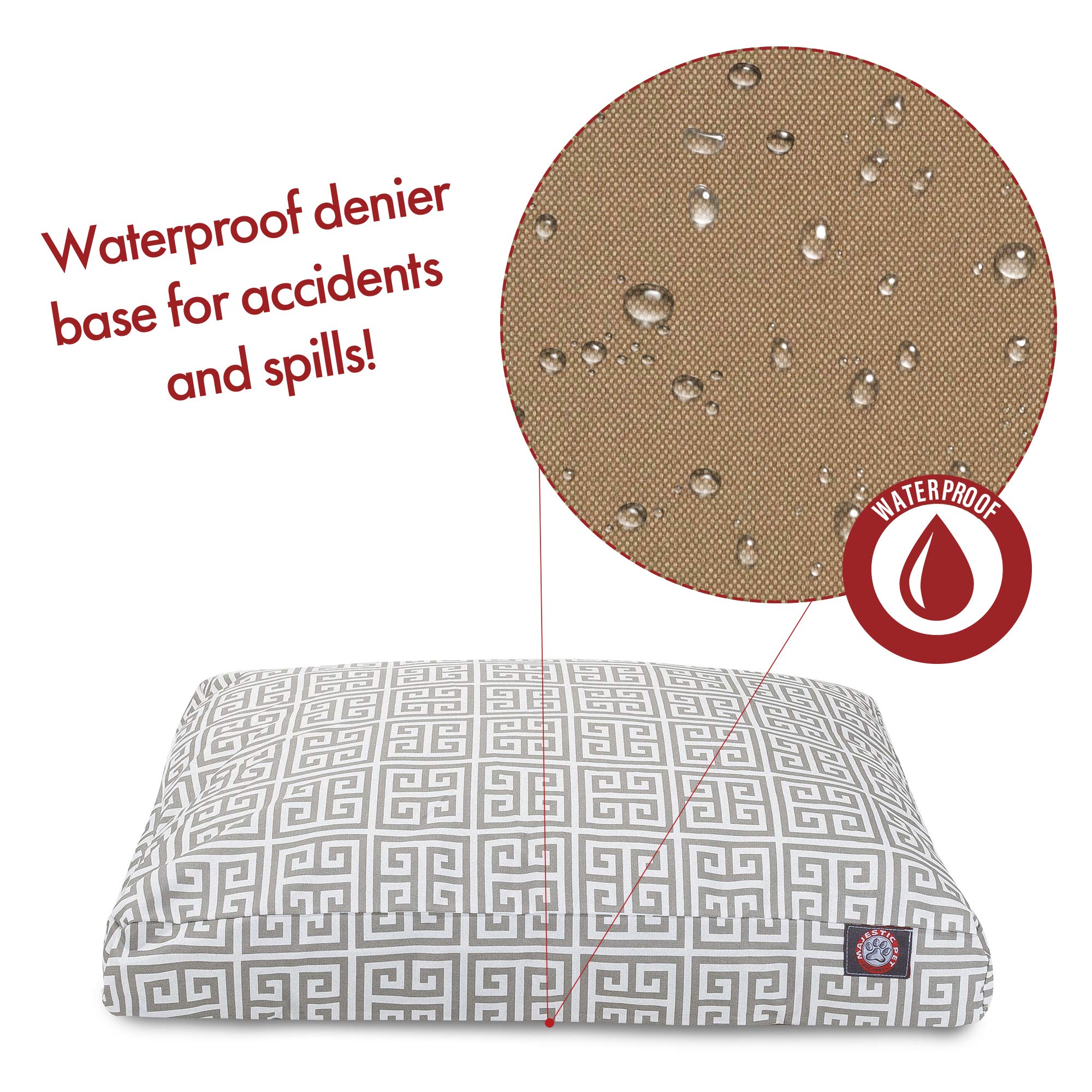 Grey Towers Small Rectangle Indoor Outdoor Pet Dog Bed With Removable Washable Cover By Majestic Pet Products