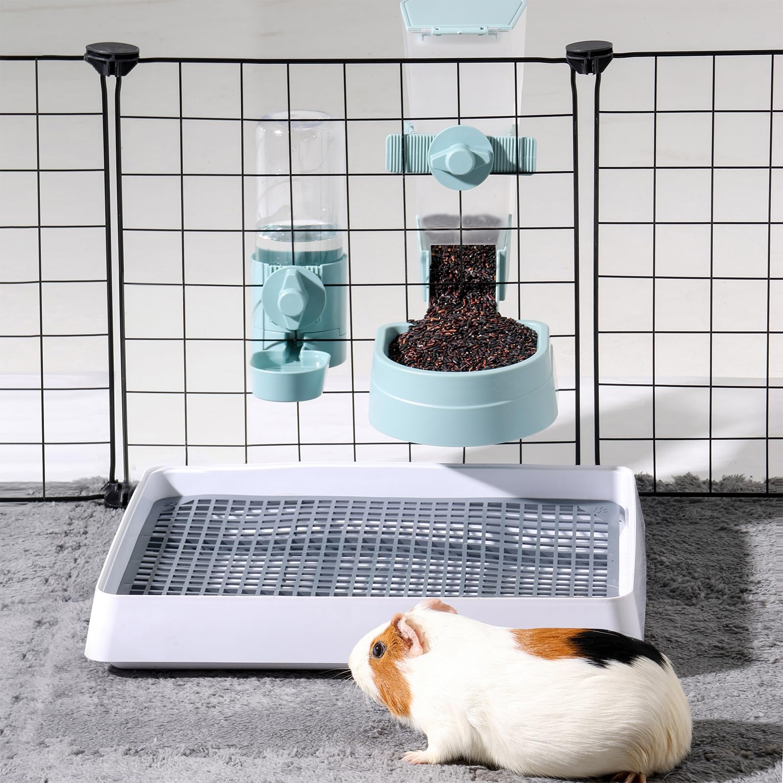 Oncpcare 10Pcs 11?X 11?Guinea Pig Pads Washable, Reusable Guinea Pig Fleece Cage Liners, Soft Warm Rabbit Sleep Mat Blanket Bed (Grey)