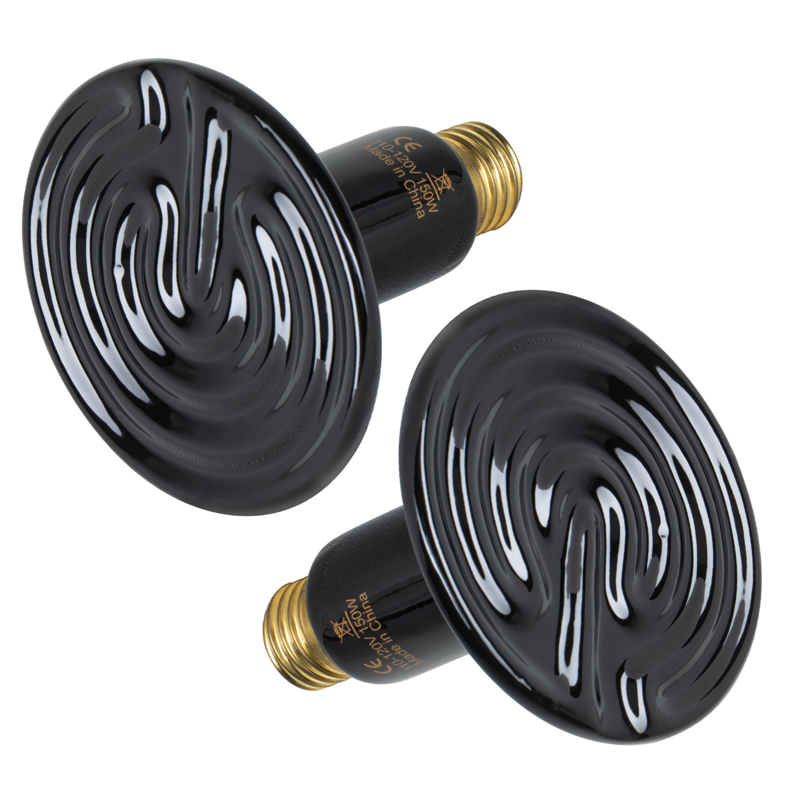 HealSmart 150W Reptile Heat Lamp Ceramic Heat Emitter, No Light Emitting Heat Bulbs, Suitable for Snake/Lizard/Spider, Plant Gro