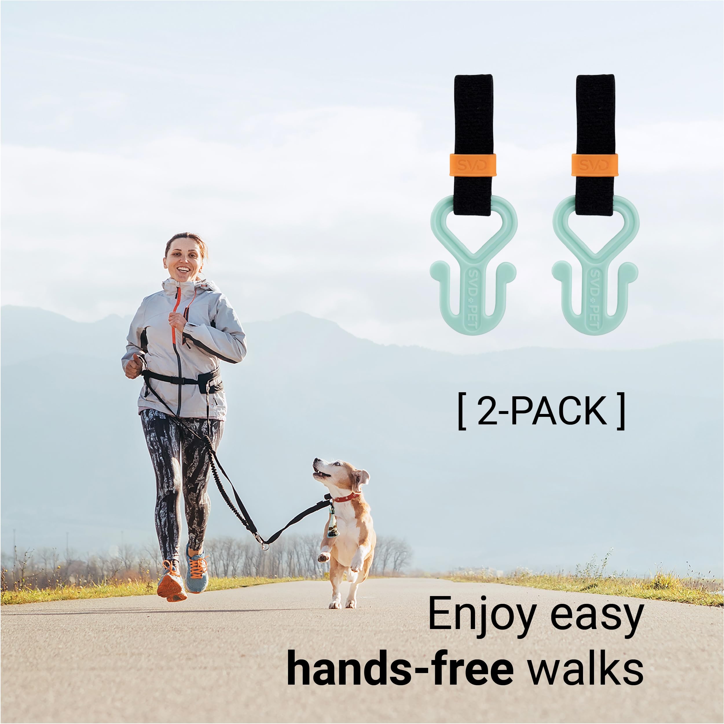 Svd.Pet 2Pc Dog Poop Bag Holder, Waste Bag Holder, Dog Poop Bag Carrier, Hand Free Holder (Spearmint)
