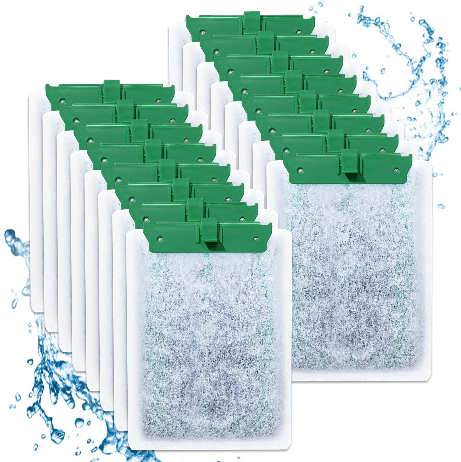 Cunina 16Pcs Medium Filter Cartridges Compatible With Tetra Whisper Bio-Bag Filter Cartridges Medium For Aquariums 10I Iq10 Pf10