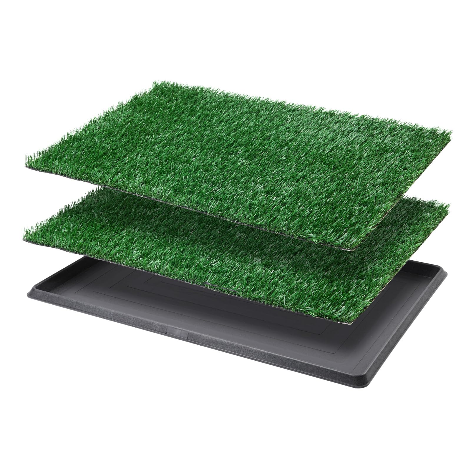 Loobani Dog Grass Pad With Tray Large Dog Litter Box, Indoor Potty For Apartment And Patio Training, With 2 Packs Fake Grass Pee