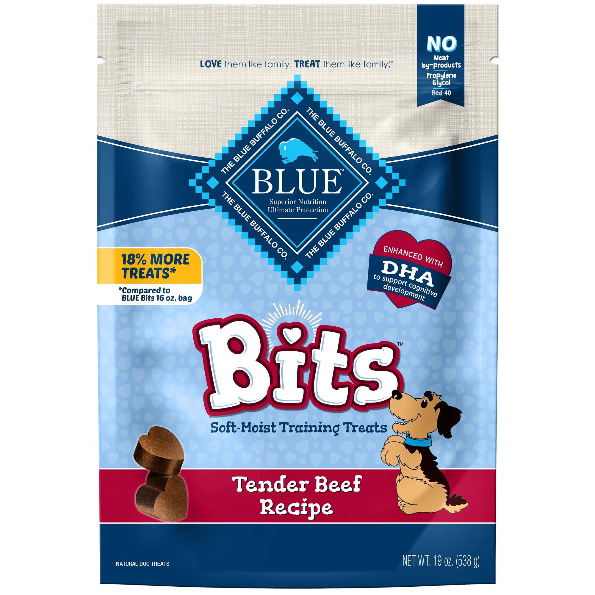 Blue Buffalo BLUE Bits Natural Soft-Moist Training Dog Treats, Beef Recipe 19-oz Bag