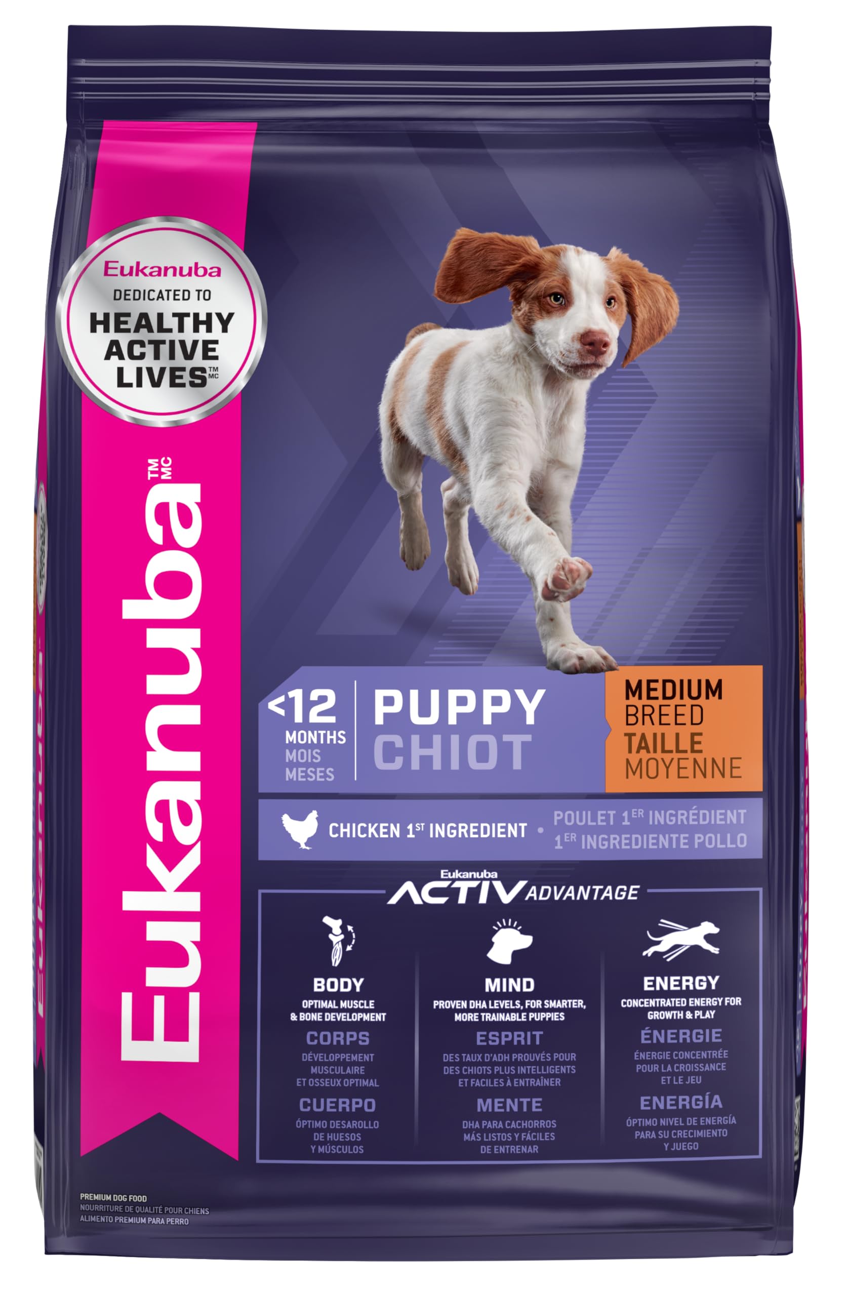 Eukanuba Puppy Medium Breed Dry Dog Food, 4.5 lb Bag