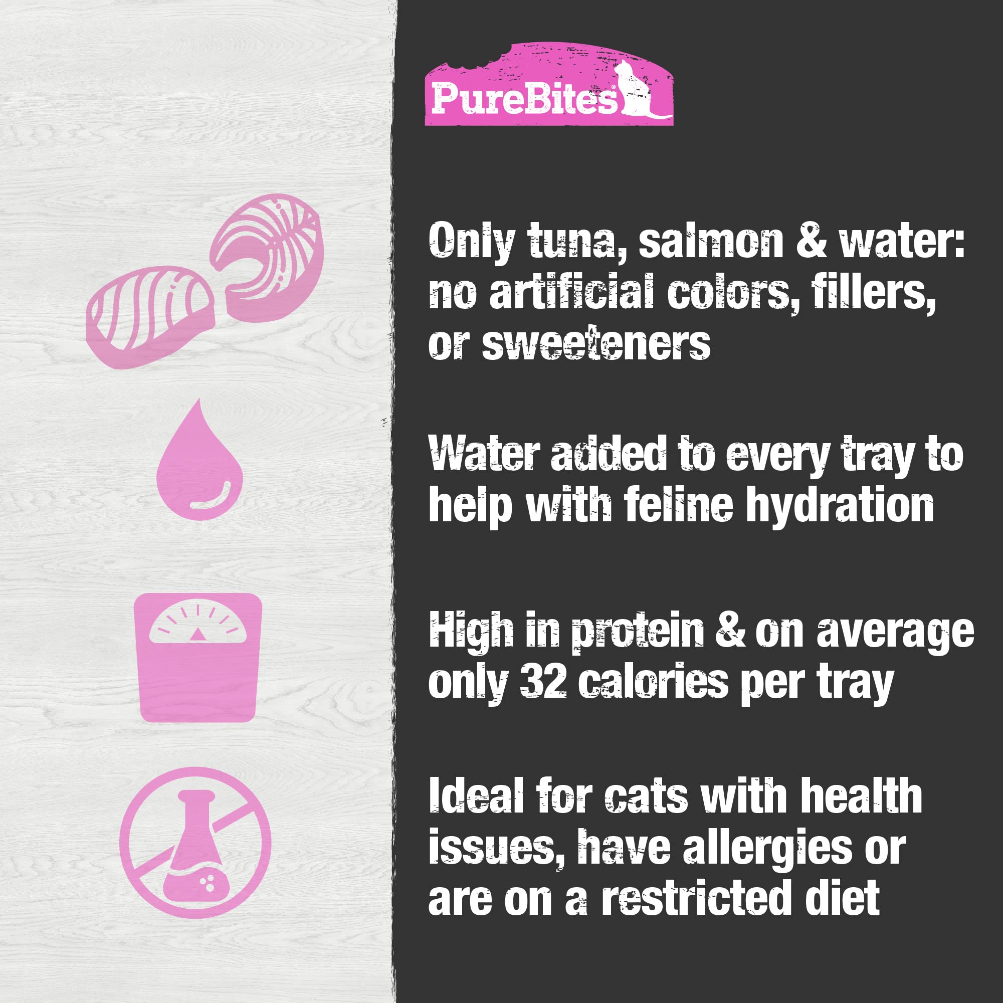 PureBites Tuna & Salmon Mixers for Cats, only 3 Ingredients, case of 12