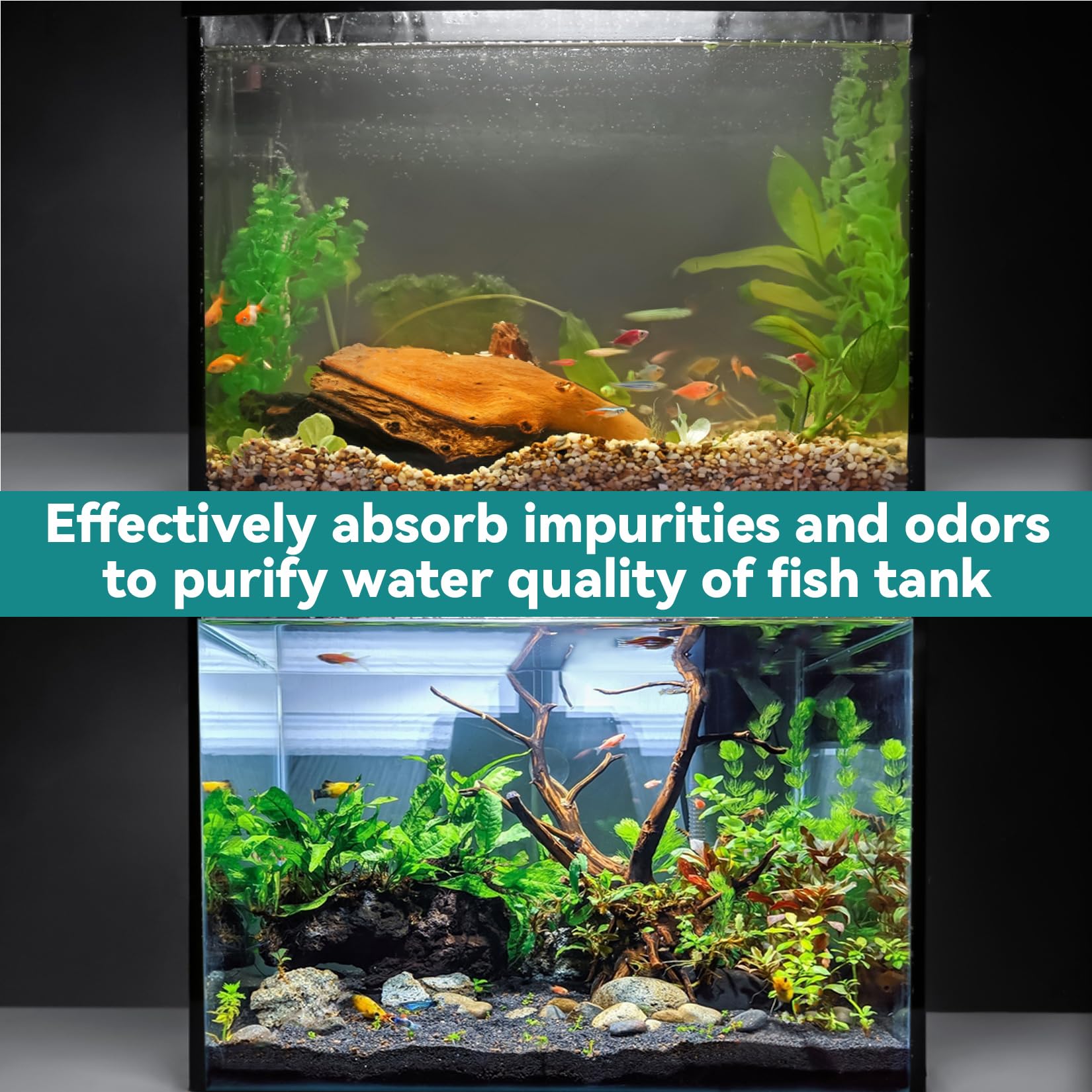 Sukh Activated Carbon Pellets - Activated Charcoal Bulk Carbon for Aquarium Charcoal Pellets for Waterbox Aquariums Pond Fish Ta