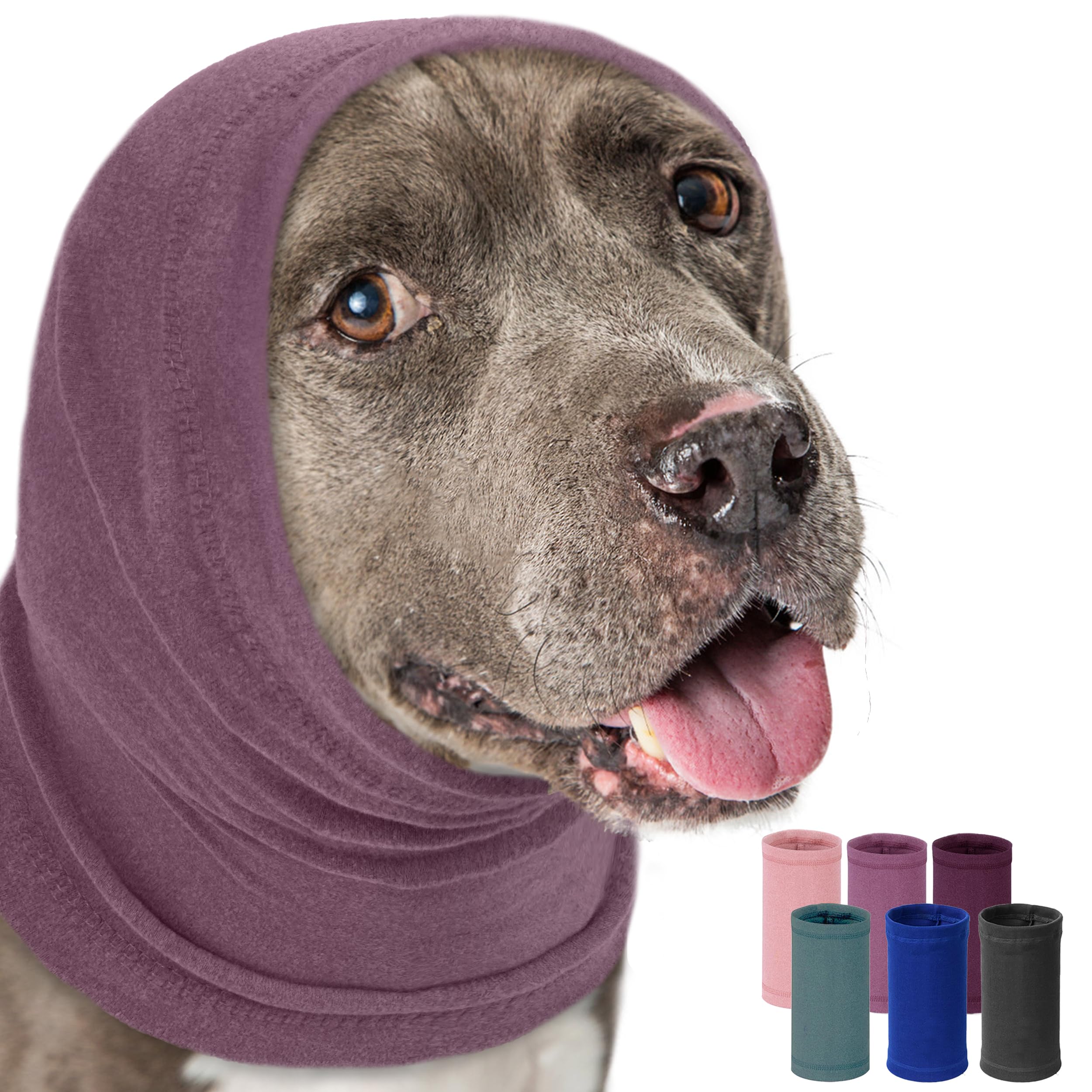 PUMYPOREITY Calming Dog Ear Muffs, Noise Protection, Anxiety Relief, Purple, Large