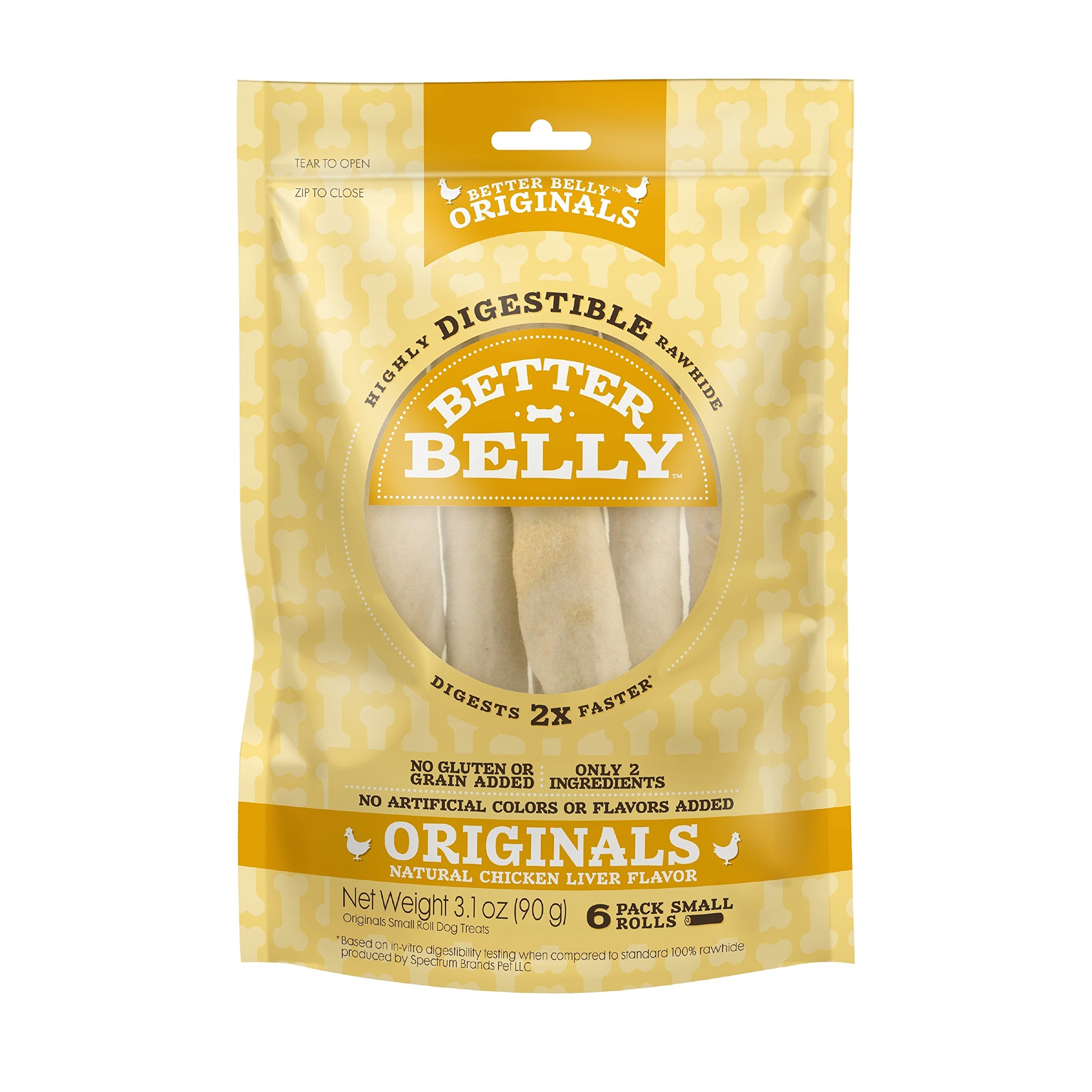 Better Belly Rawhide Chicken Liver Rolls Small