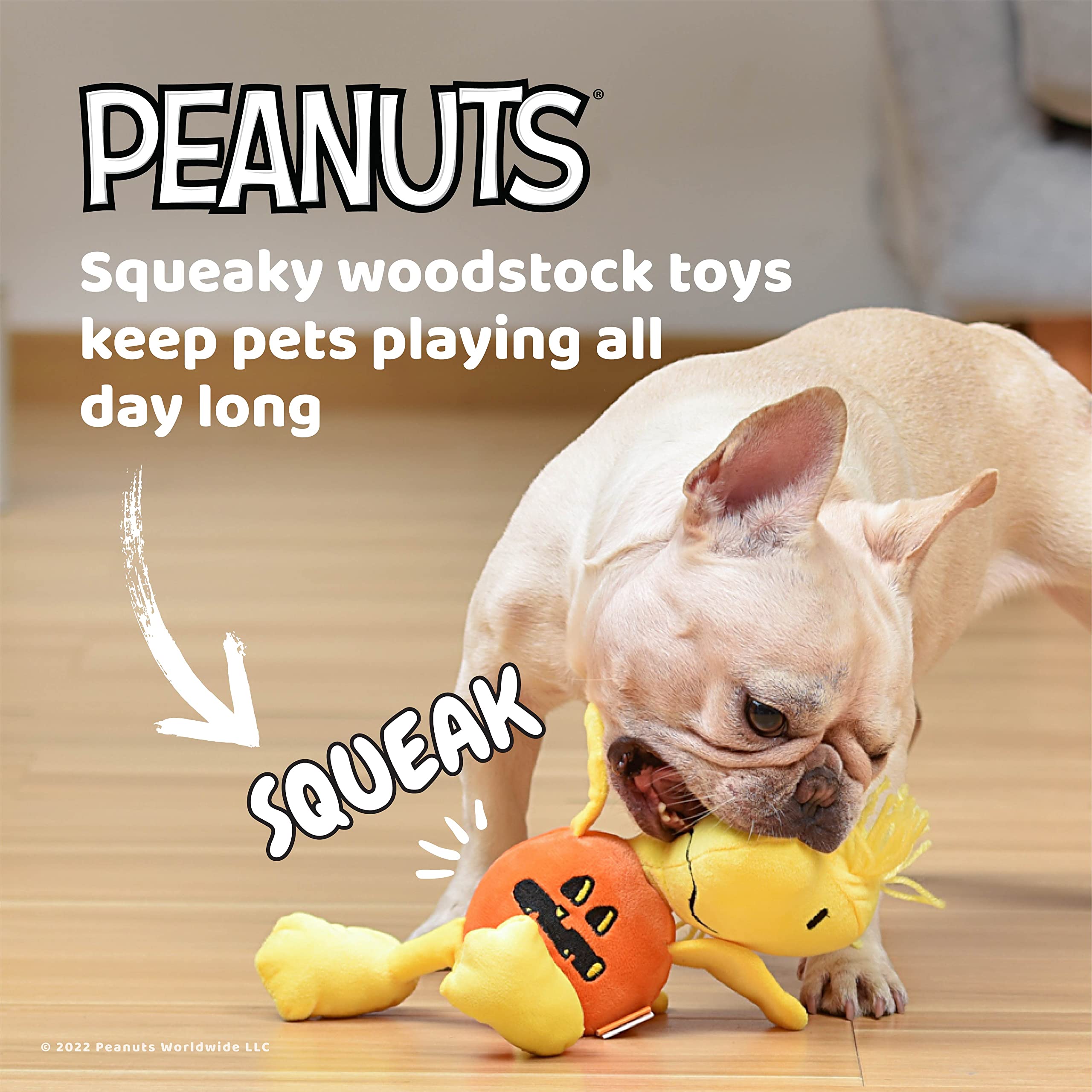 Peanuts for Pets Woodstock Pumpkin Squeaker Pet Toy Halloween Woodstock Squeaky Pet Toy  Peanuts Dog Toys, Woodstock for Pets, W