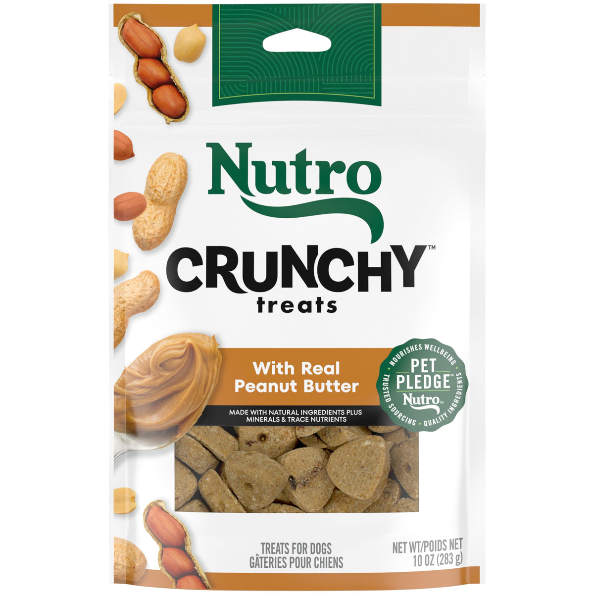 Nutro Crunchy Dog Treats With Real Peanut Butter, 10 Oz. Bag