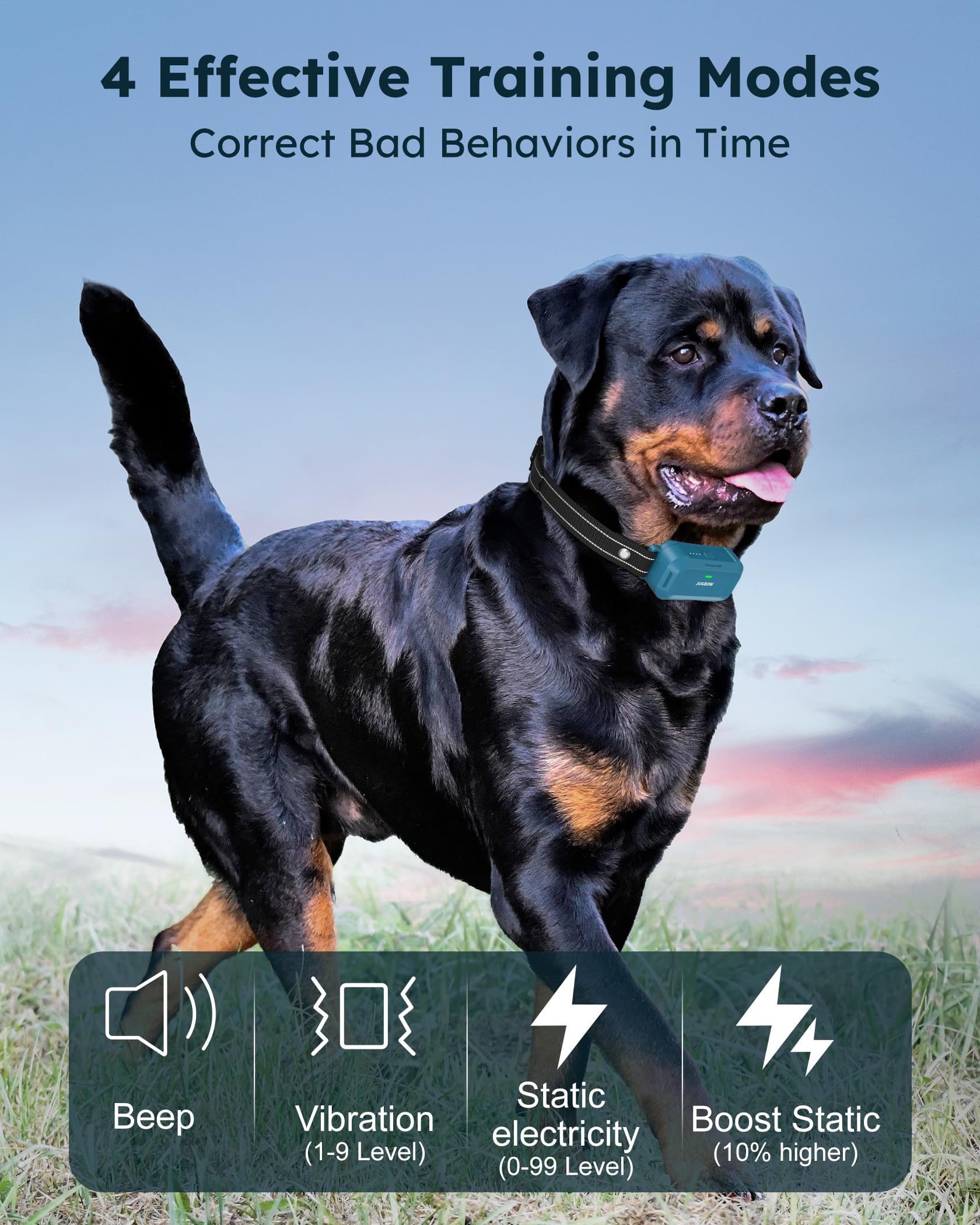 Jugbow Dog Shock Collar 2 Dogs - 4200Ft Dog Training Collar With Remote, Ipx8 Waterproof E Collar For Dogs Training Rechargeable