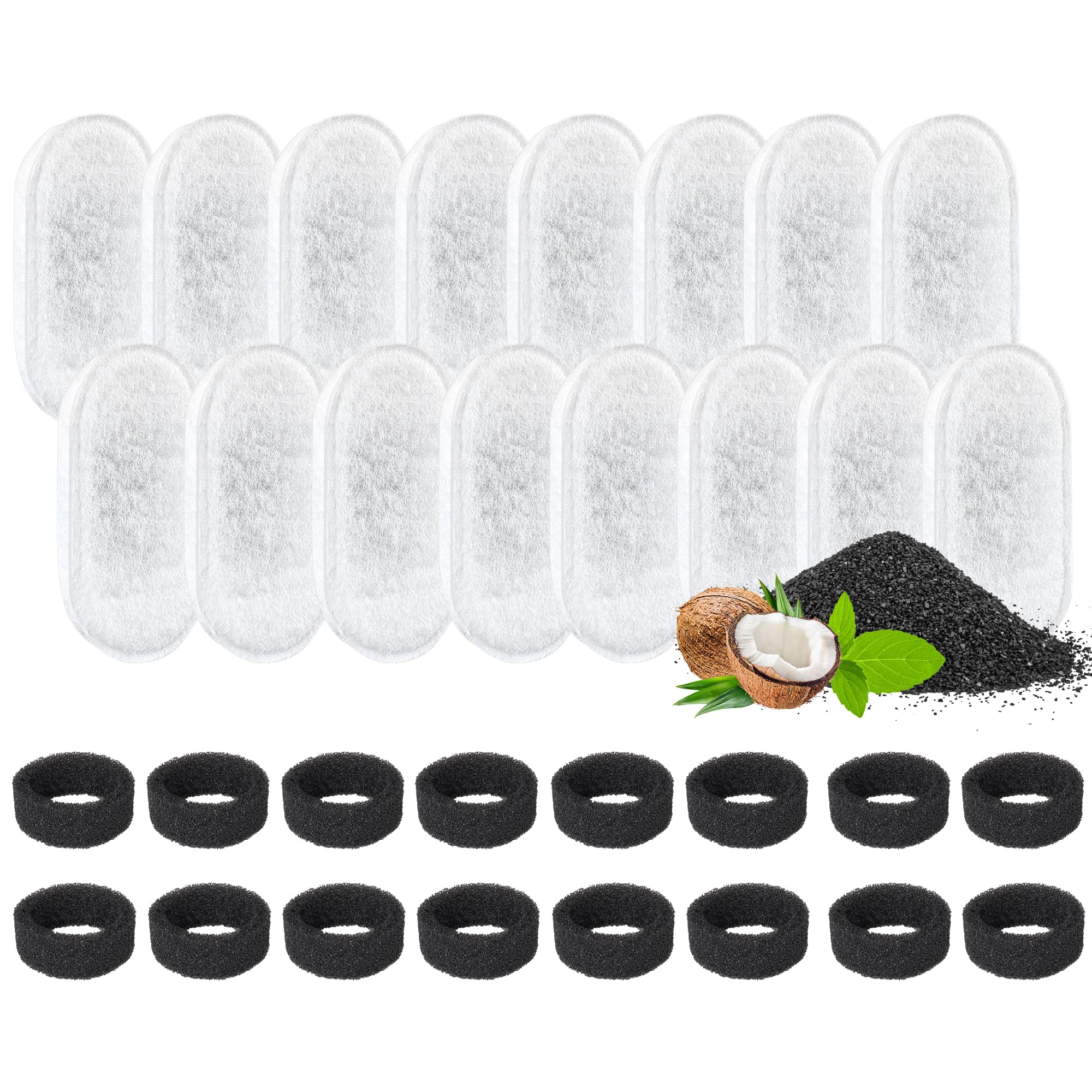 Cat Water Fountain Filters, 32 Pack Cat Fountain Filters, Cat Fountain Replacement Filters For 67Oz/2L&108Oz/3.2L Stainless Stee