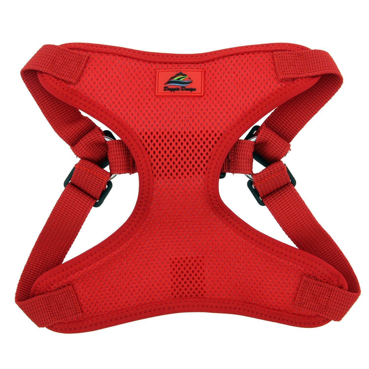 Doggie Design Soft Lightweight Wrap And Snap Choke Free Dog Harness - Flame Red (Xs)