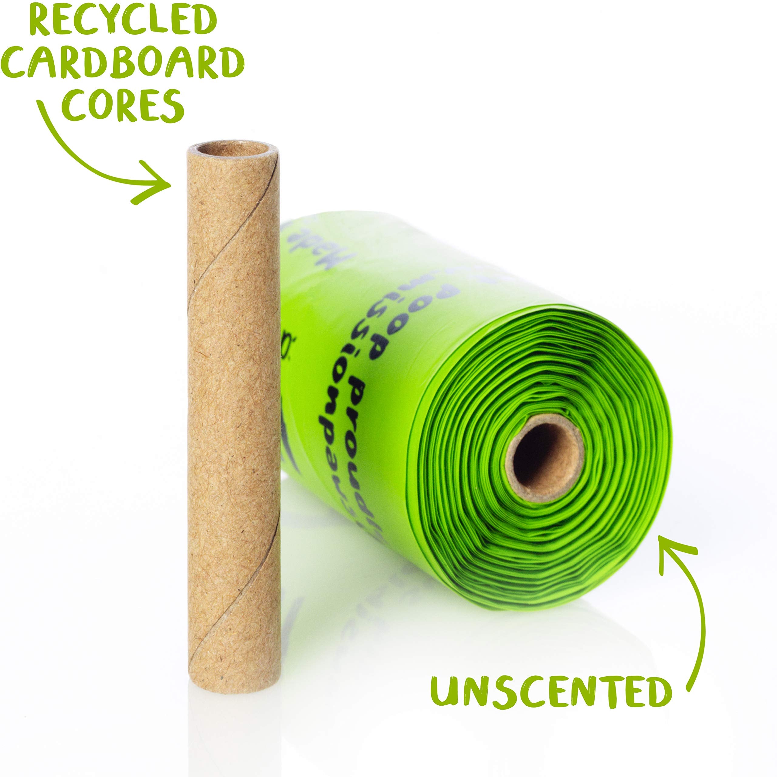 Planet Poop Home Compostable Dog Poop Bags, Large Single Roll 300 Grab & Go, For Dogs Un-Scented Dog Waste Bags, Thick Leakproof