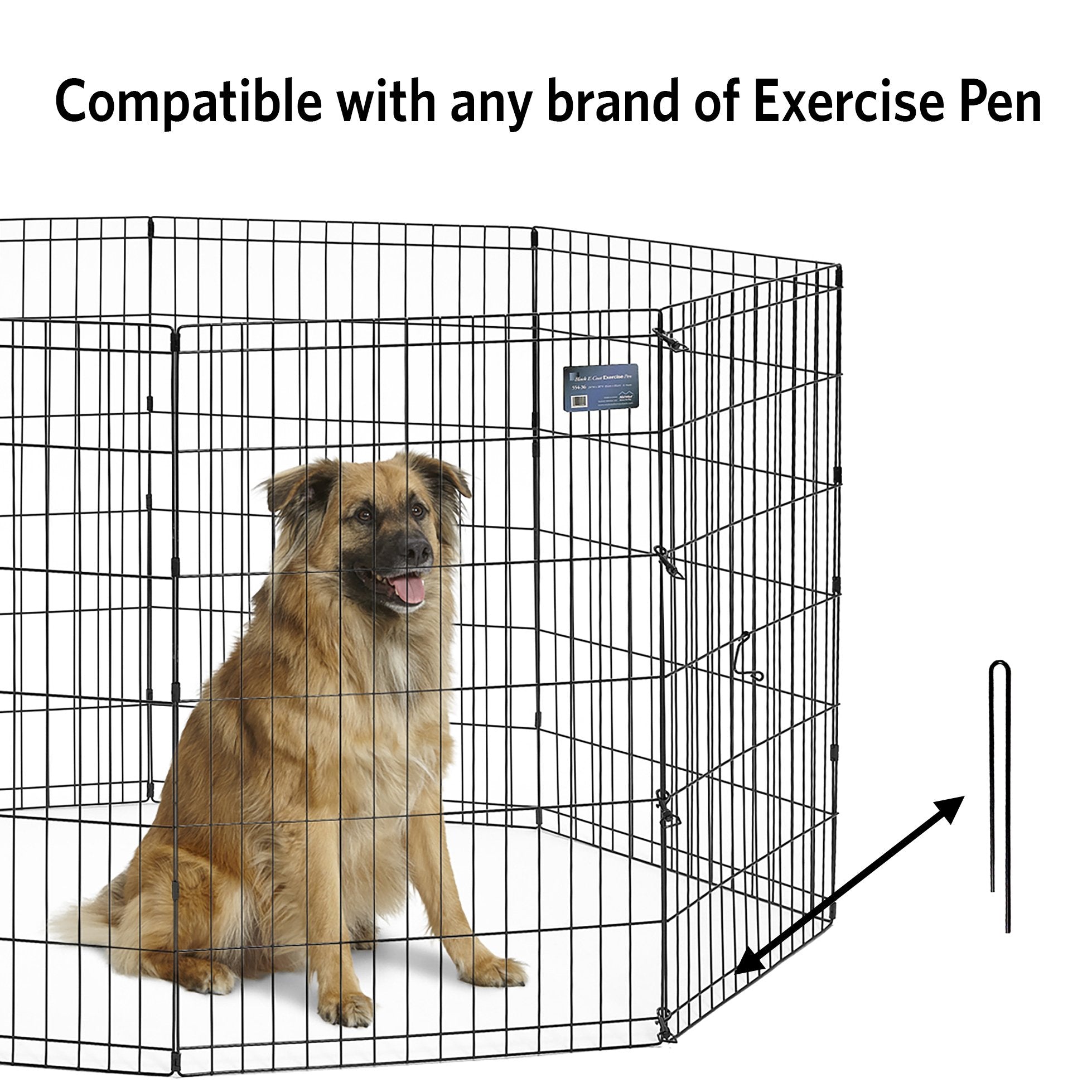 Midwest Homes For Pets Replacement Exercise Pen Ground Stakes, Black, 54-8