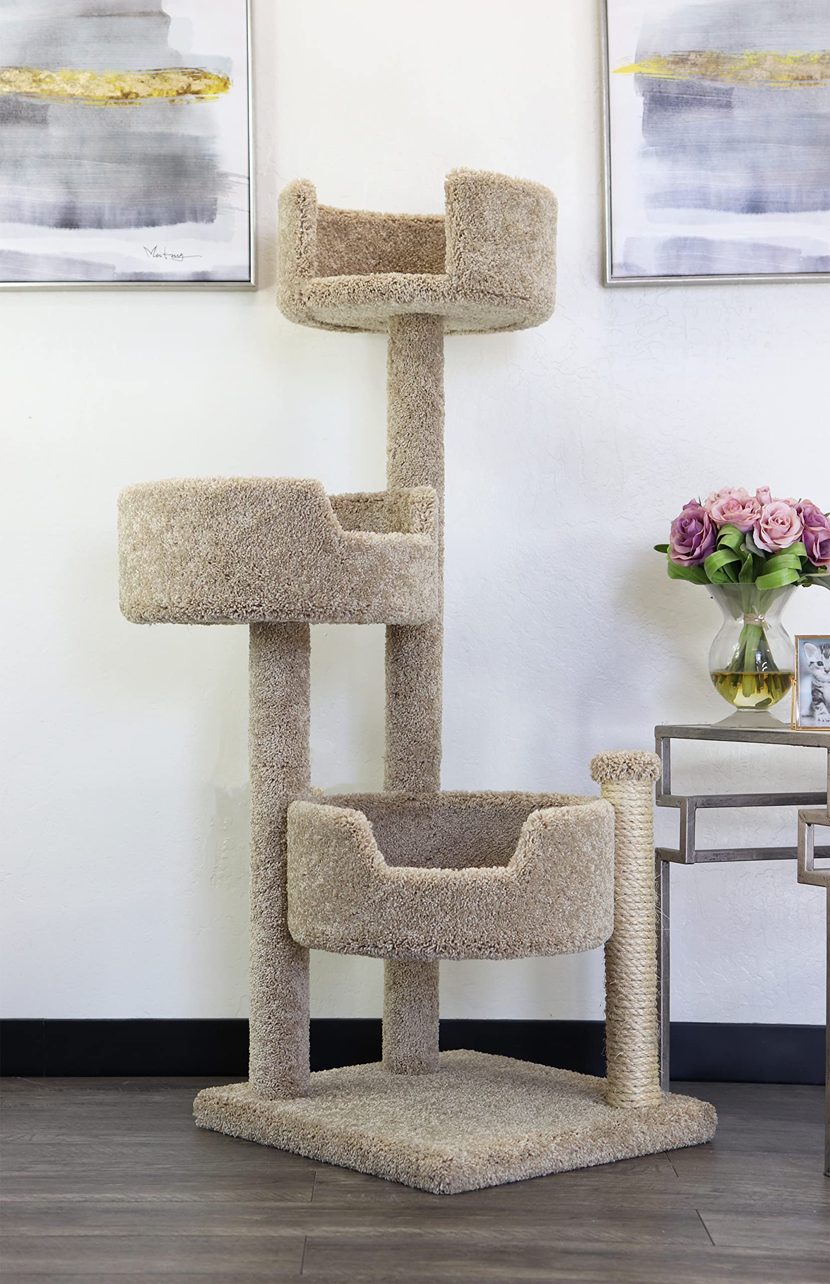 New Cat Condos Real Wood And Carpeted Cat Tree