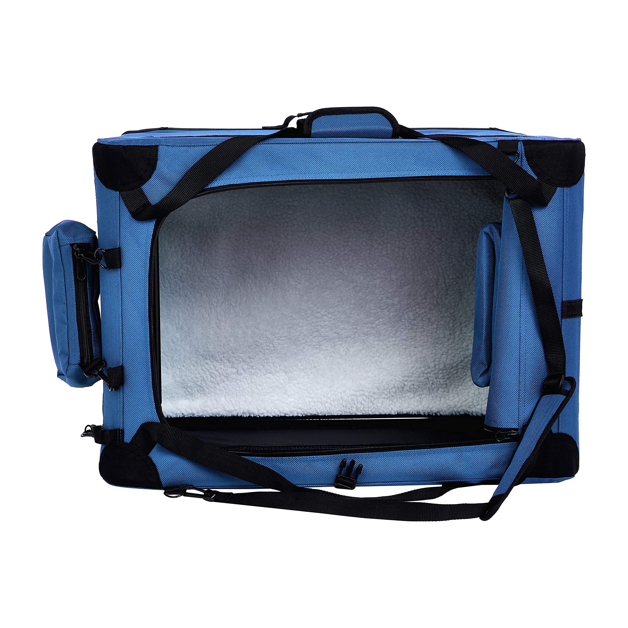 Amazon Basics Folding Portable Soft Pet Dog Crate Carrier Kennel, 26 X 18 X 18 Inches, Blue