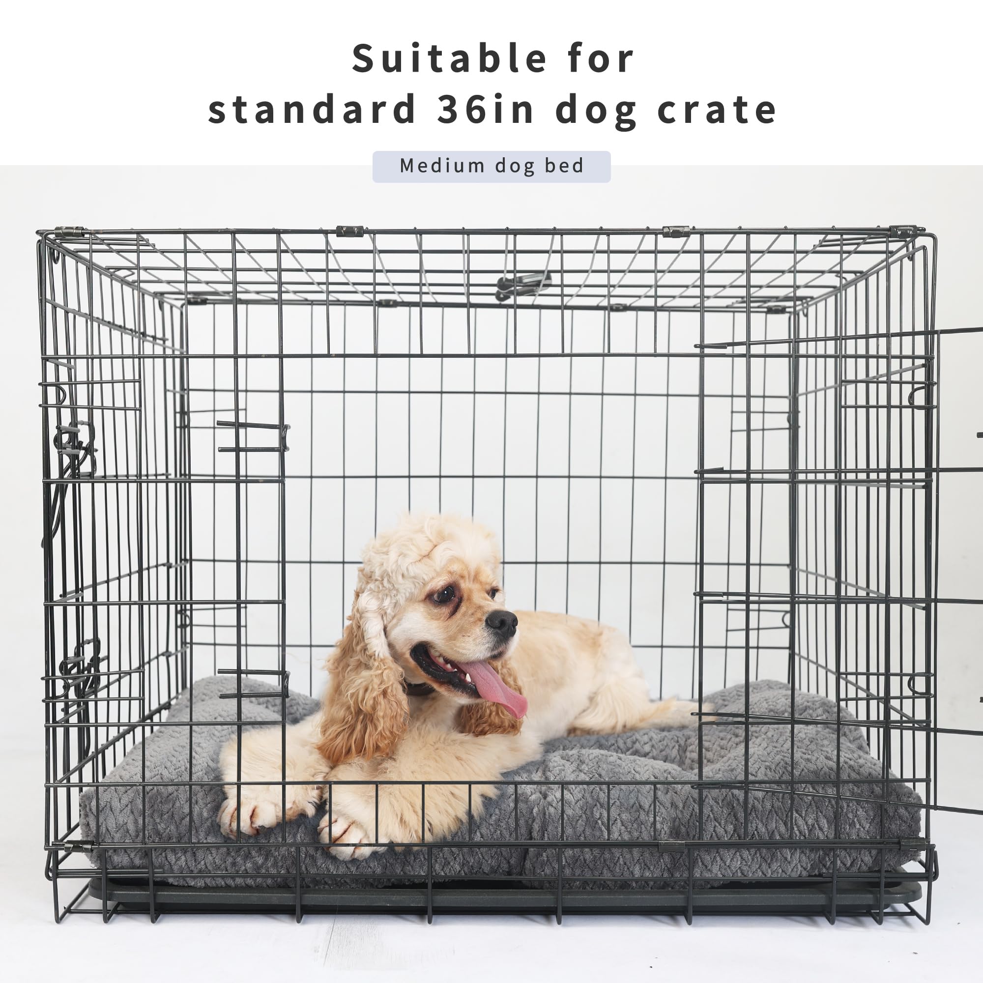 Dog Beds For Crates Washable 36 Inch For Medium Large Dogs Soft And Fluffy Cages Up To 70 Lbs Pet Bed Mat Pillows Kennel Pads Gr