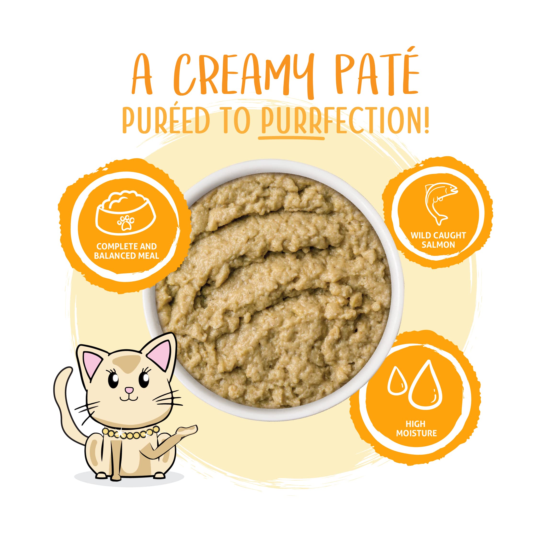 Weruva Wet Cat Food, The Slice is Right with Wild Caught Salmon Pate, 2.8oz Slide N Serve Pouch, Pack of 12