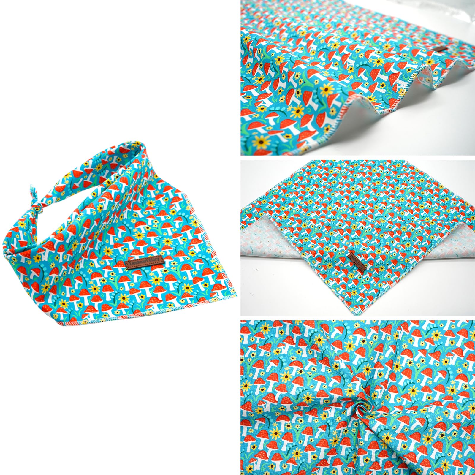 Lionheart Glory Soft Dog Scarf, Washable Fall Bib Scarf, Adjustable Square Bandana For Small To Large Dogs