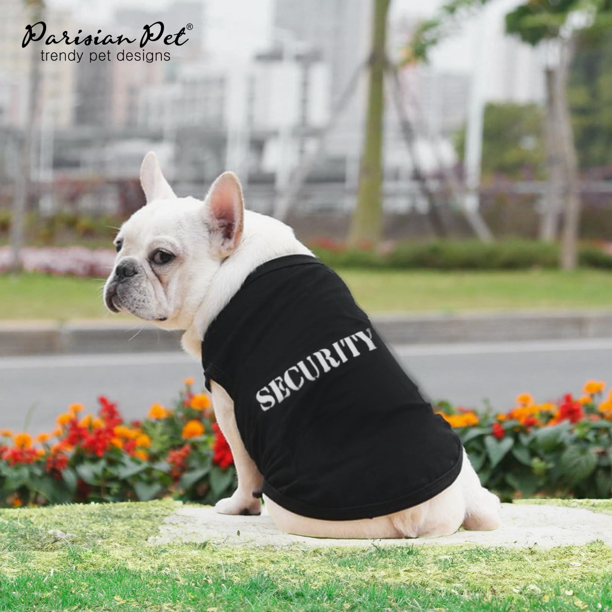 Parisian Pet Dog T-Shirt With Embroidered 'Security' Word - 100% Cotton, Breathable Dog Security Shirt - Sleeveless Pet Vest - Machine Washable Dog Shirt For Large Dogs, 3Xl