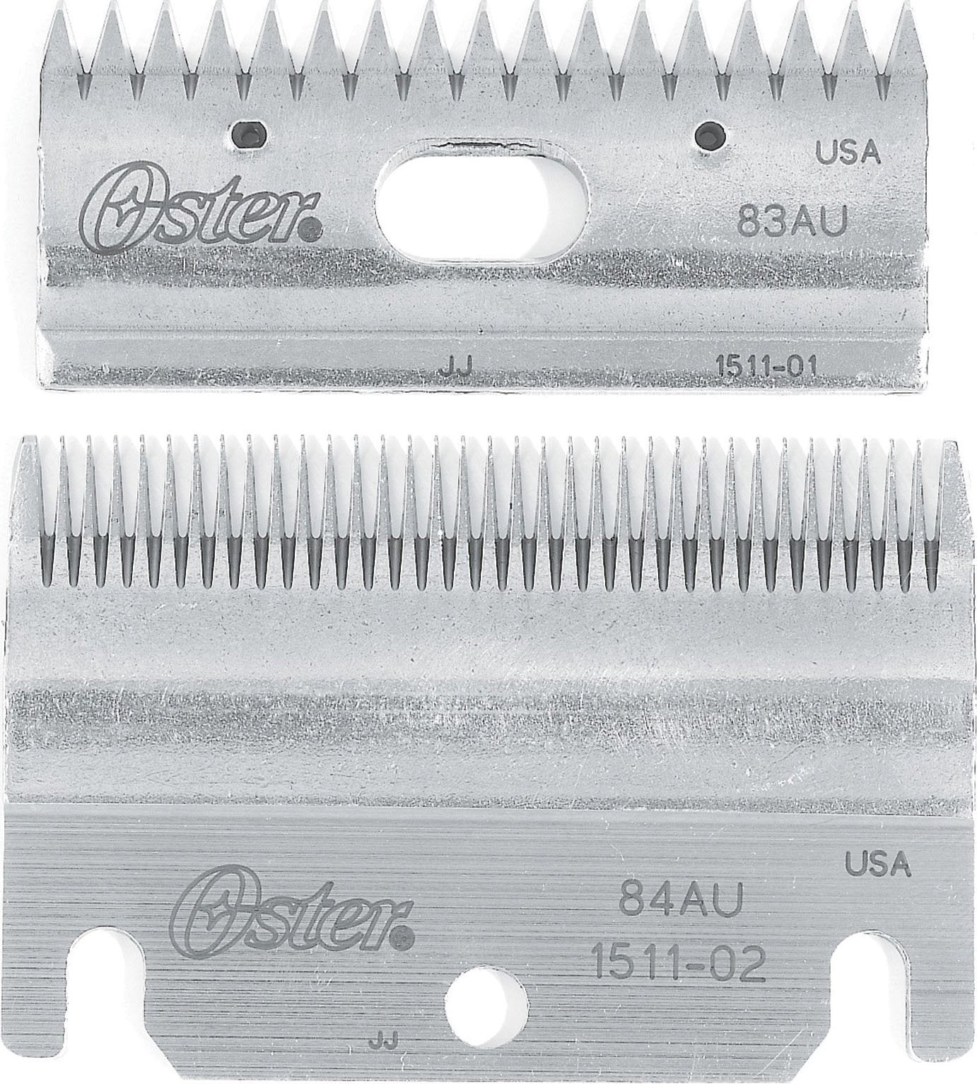 Oster Clipmaster Clipper Blade Set - Top & Bottom Blades 83AU & 84AU, Combo Size, One Color