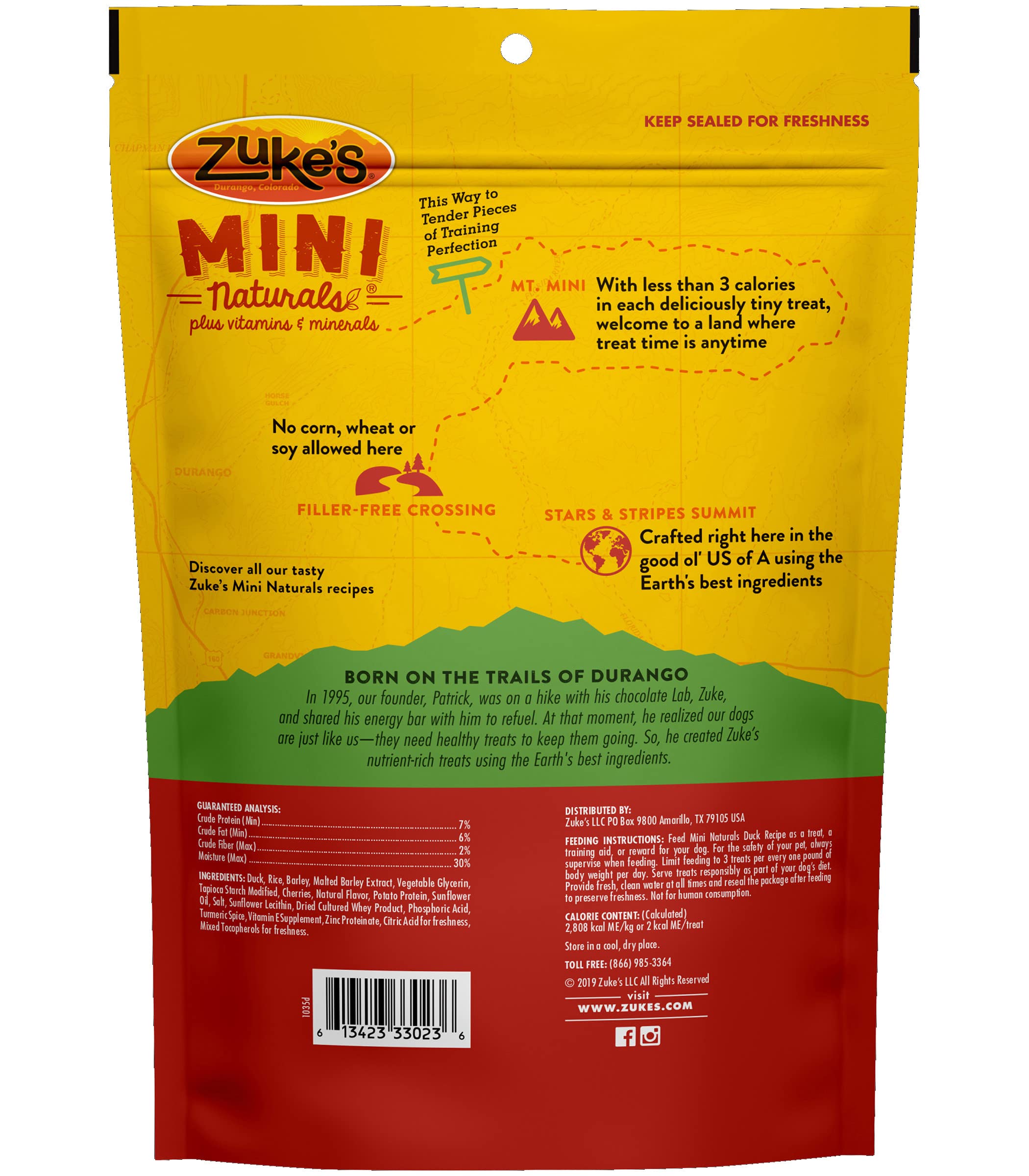 Zukes Mini Naturals Training Dog Treats Duck Recipe, 16 OZ Bag (Pack of 2)