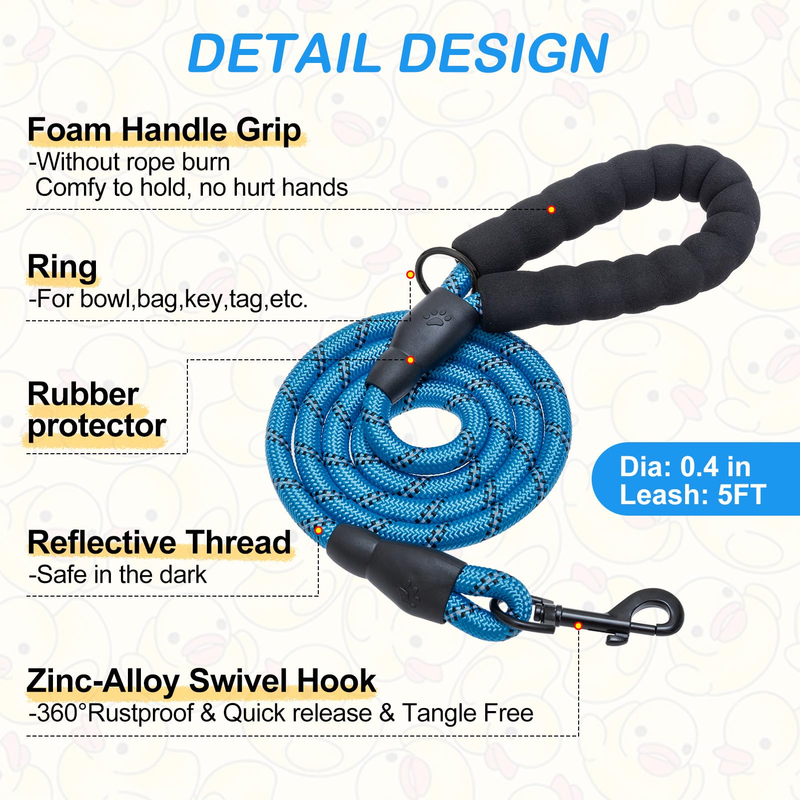 BEAUTYZOO Step in Dog Harness and Leash Set, Reflective No Pull No Choke, Duck Blue, XSmall for Small Medium Large Dogs Cats