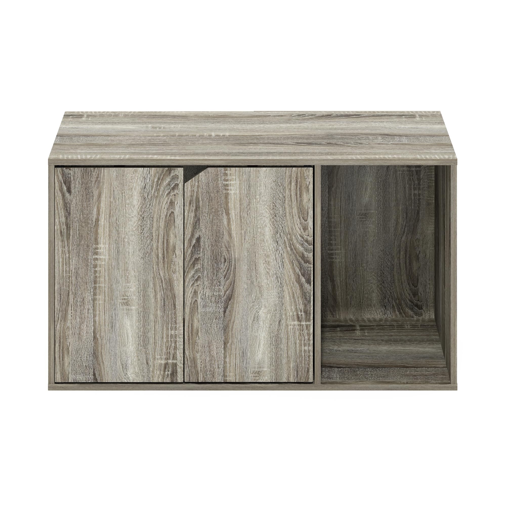 Furinno Peli Litter Box Enclosure, French Oak Grey