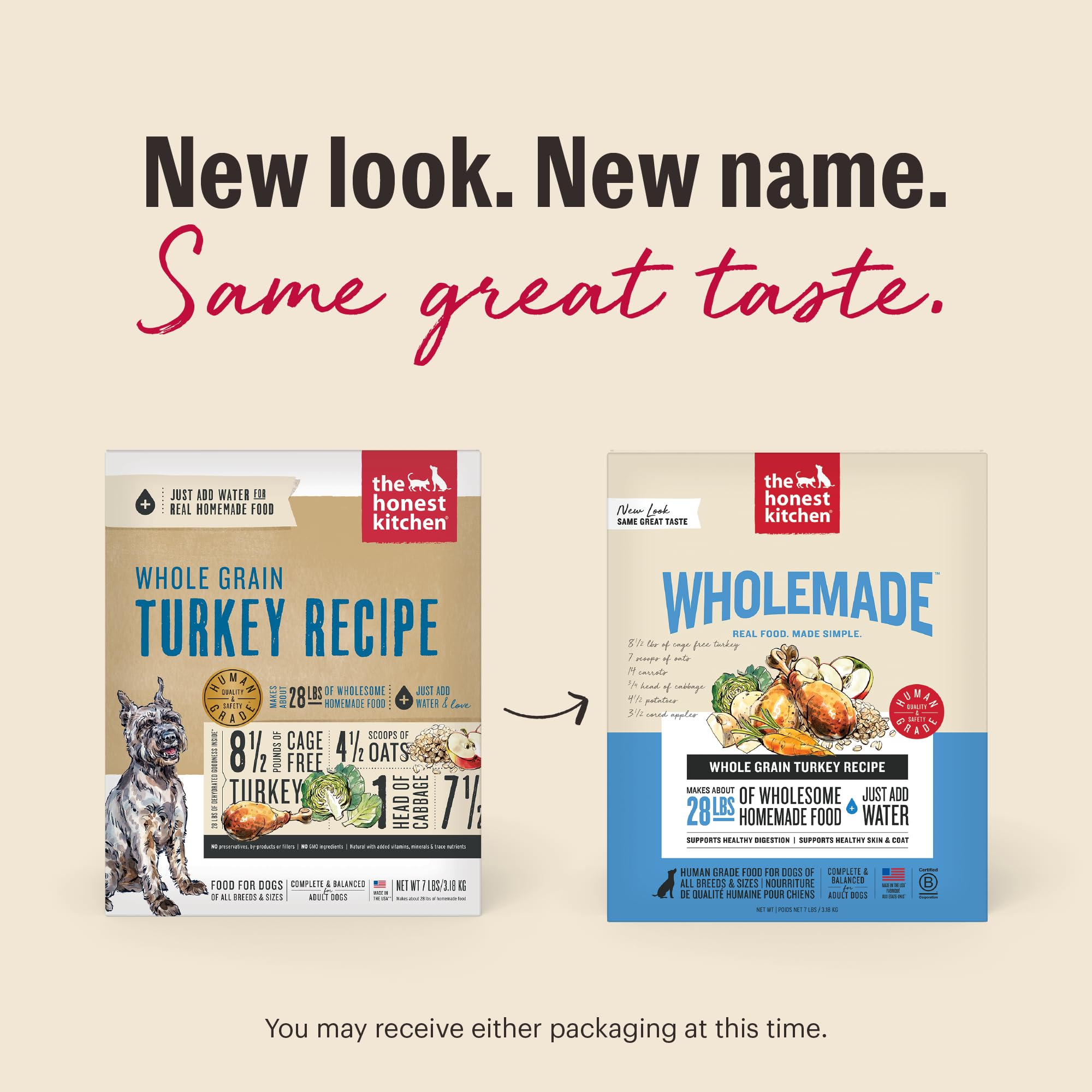 The Honest Kitchen Dehydrated Whole Grain Turkey Dog Food, 7 lb Box