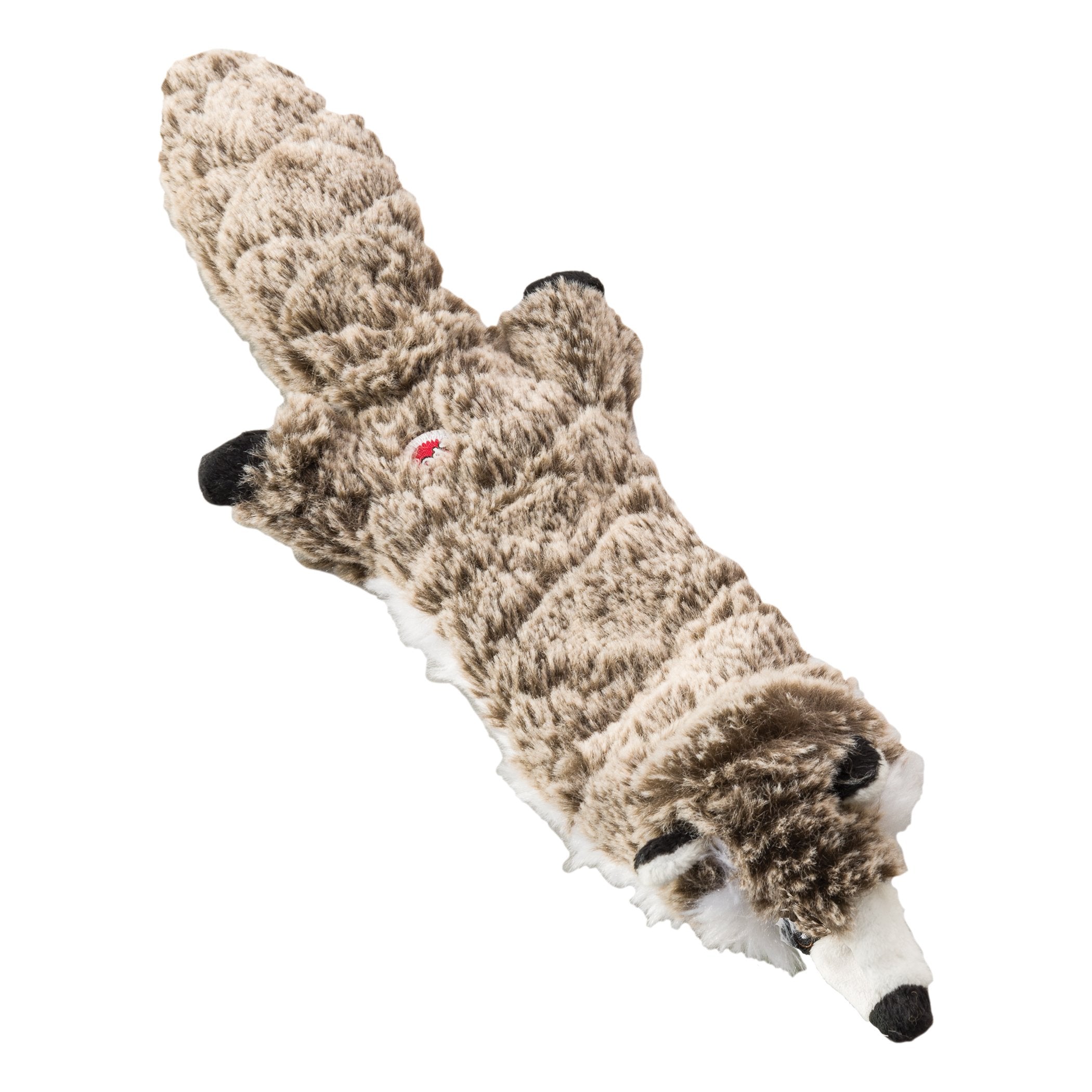 SPOT Skinneeez Extreme Quilted Raccoon - Durable, Stuffing Free Dog Toy with 4 Layers of Diamond Stitched Fabric & 2 Squeakers- 