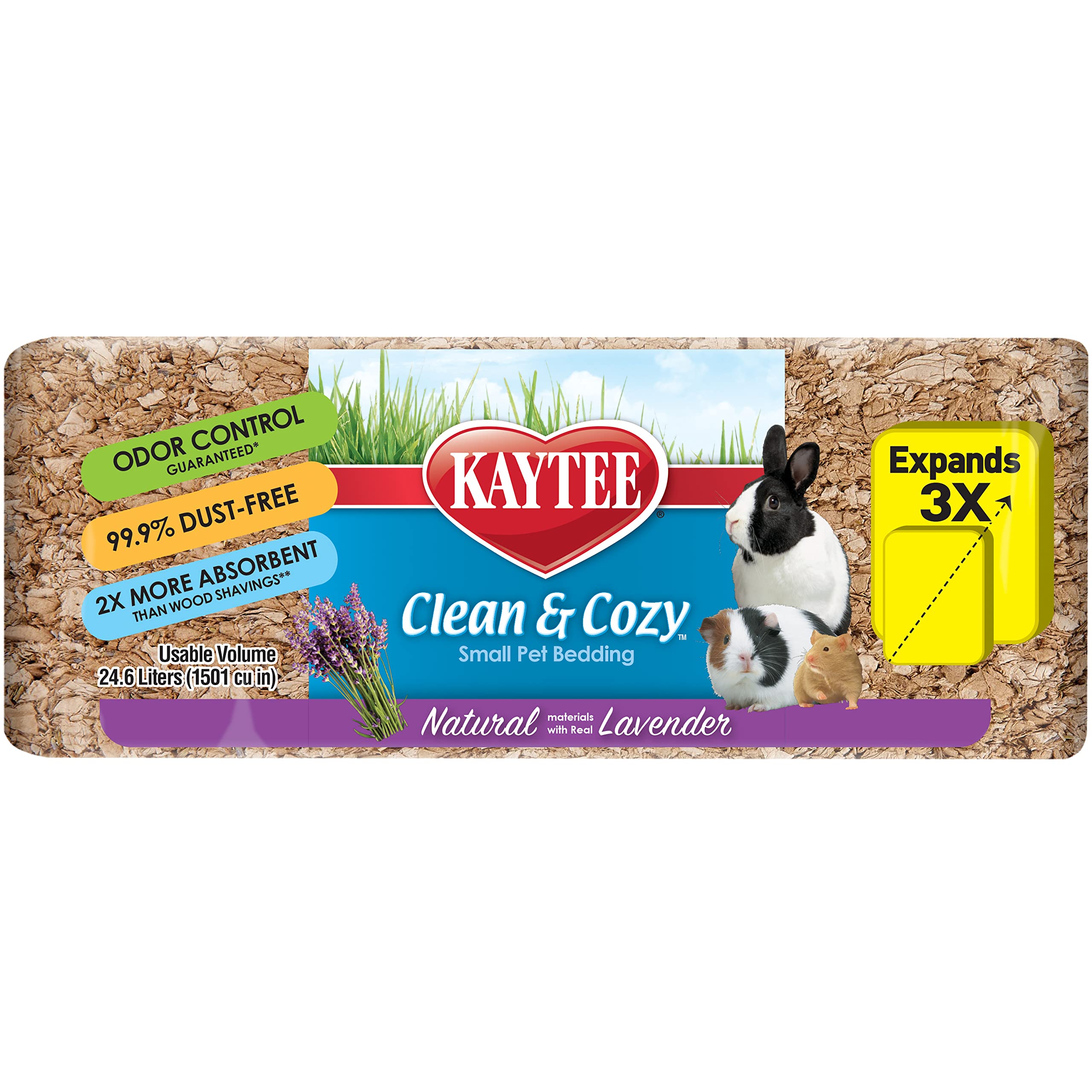 Kaytee Clean and Cozy Natural Small Pet Bedding with Lavendar