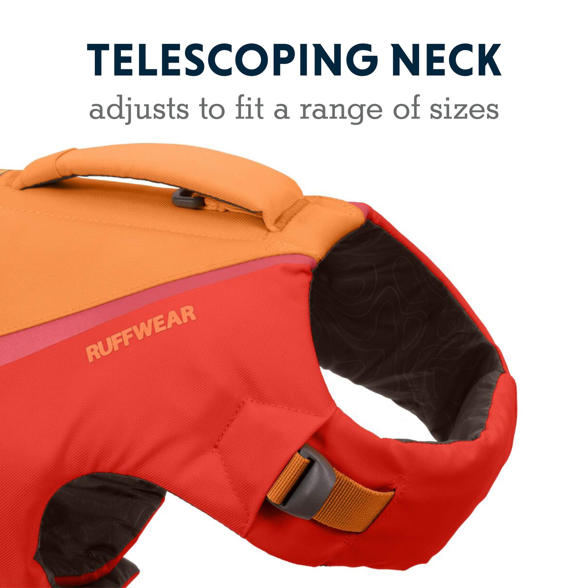 Ruffwear, Float Coat Dog Life Jacket, Swimming Safety Vest With Handle, Red Sumac, Small