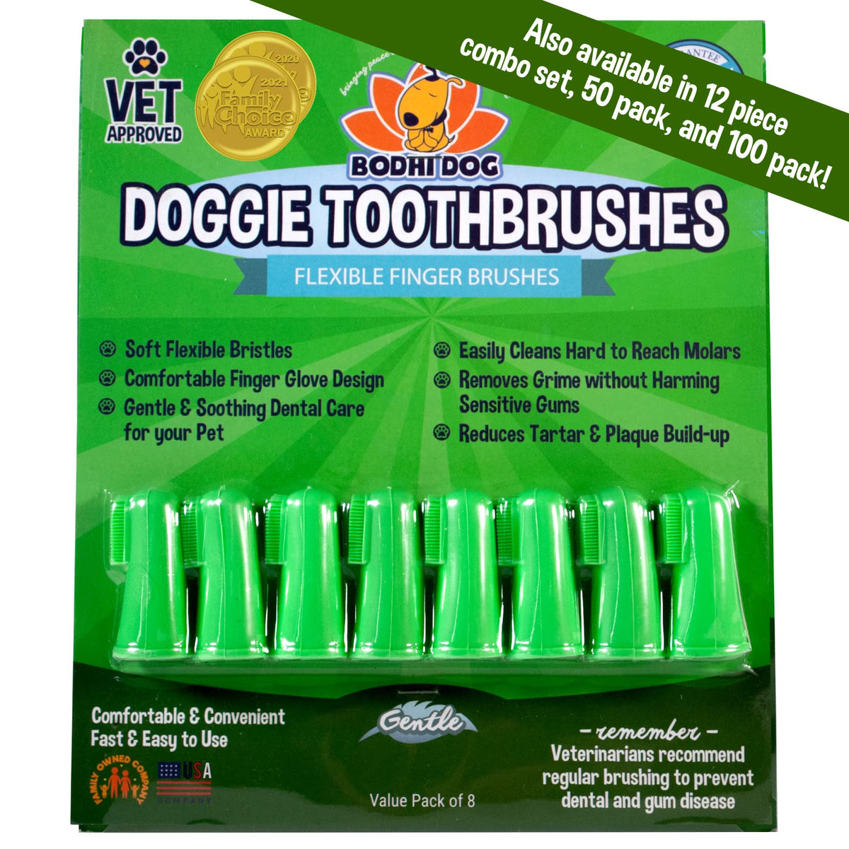 Gentle Disposable Dog Toothbrushes | Soft High Grade Finger Toothbrush With Silicone Bristles For Pet Dental & Oral Care Teeth & Gum