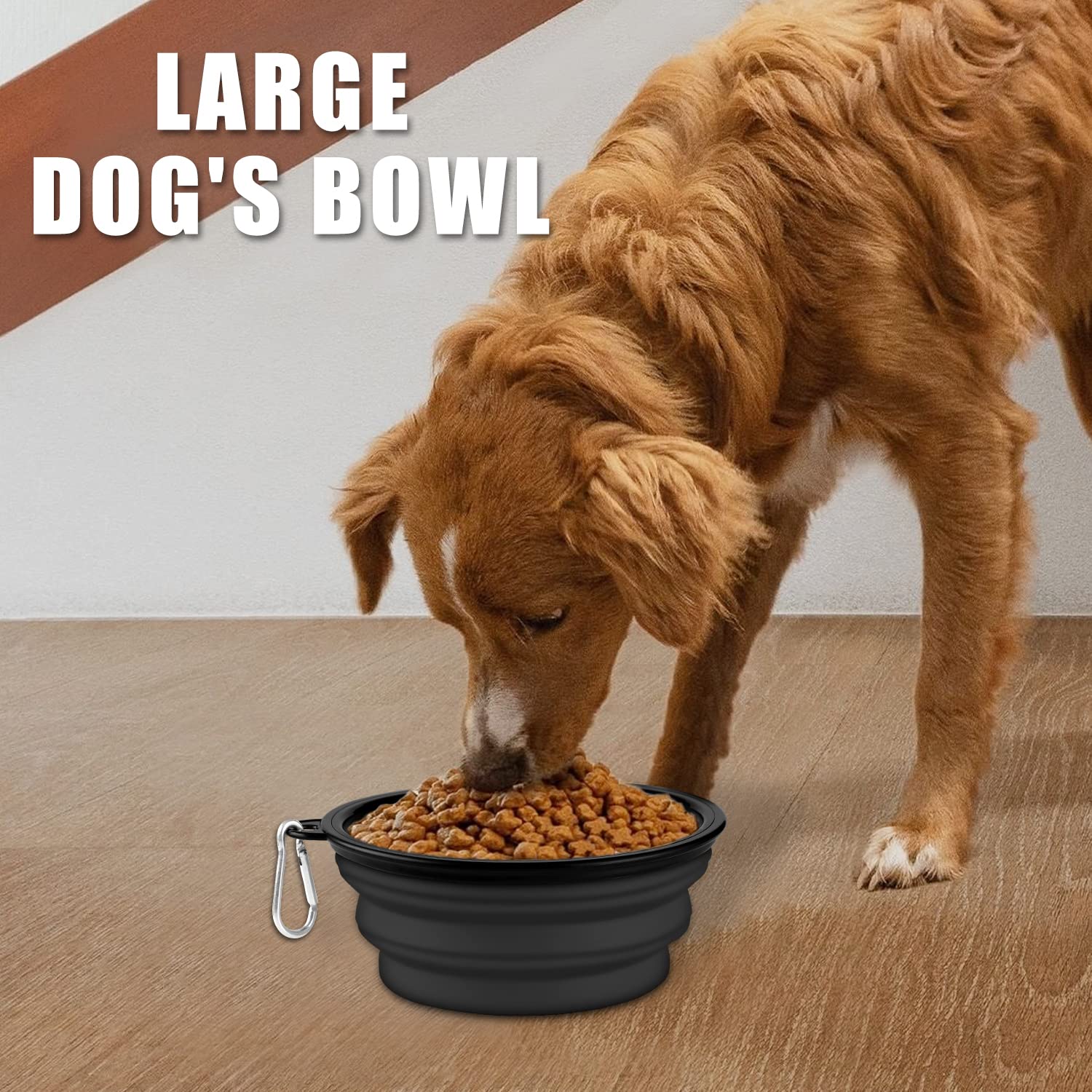 Collapsible Dog Bowls-2 Pack Large Size For Large/Medium Dogs, Dog Travel Water Bowl, Dog Cat Portable Water Bowl, Dog Pet Feedi
