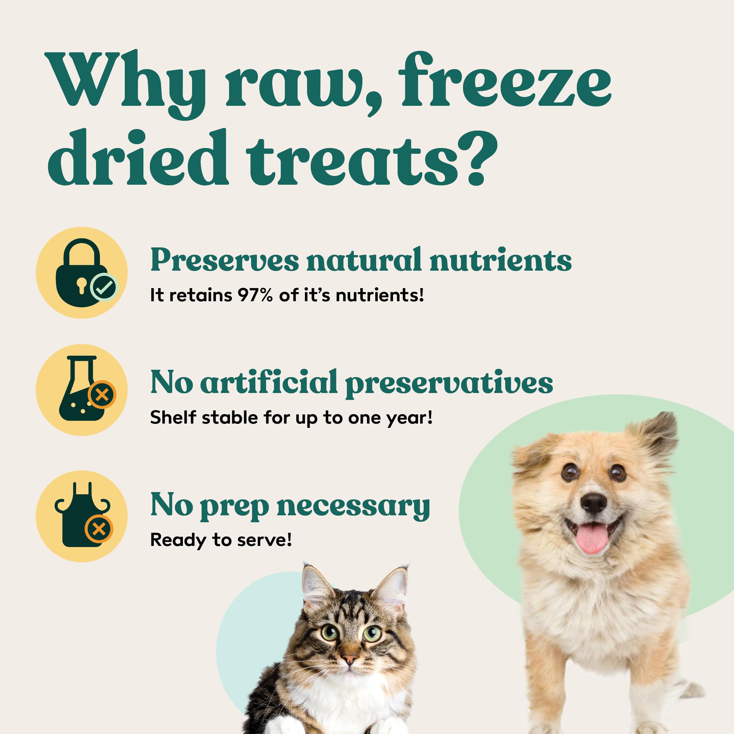 Little Hunter Freeze-Dried Raw Quail Egg Yolk for Dog & Cat Treats | Single-Ingredient High Protein, High Omega-3, Grain & Glute