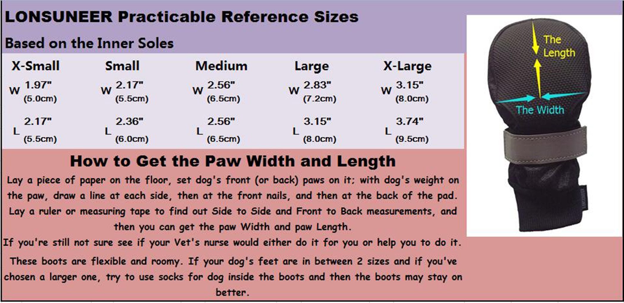 Lonsuneer Paw Protector Dog Boots Soft Sole Nonslip And Reflective Set Of 4