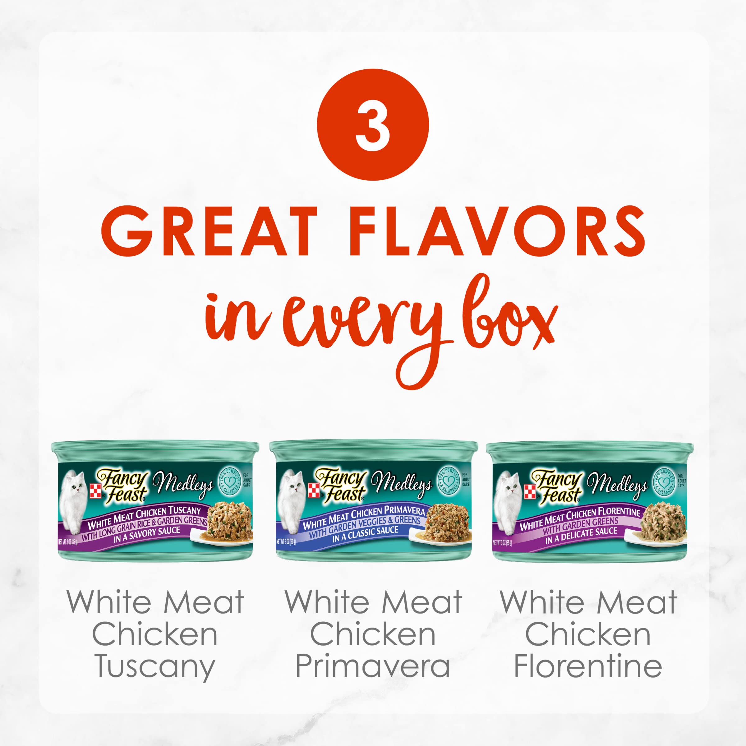 Purina Fancy Feast Wet Cat Food Variety Pack, Medleys - (12) 3 oz. Cans