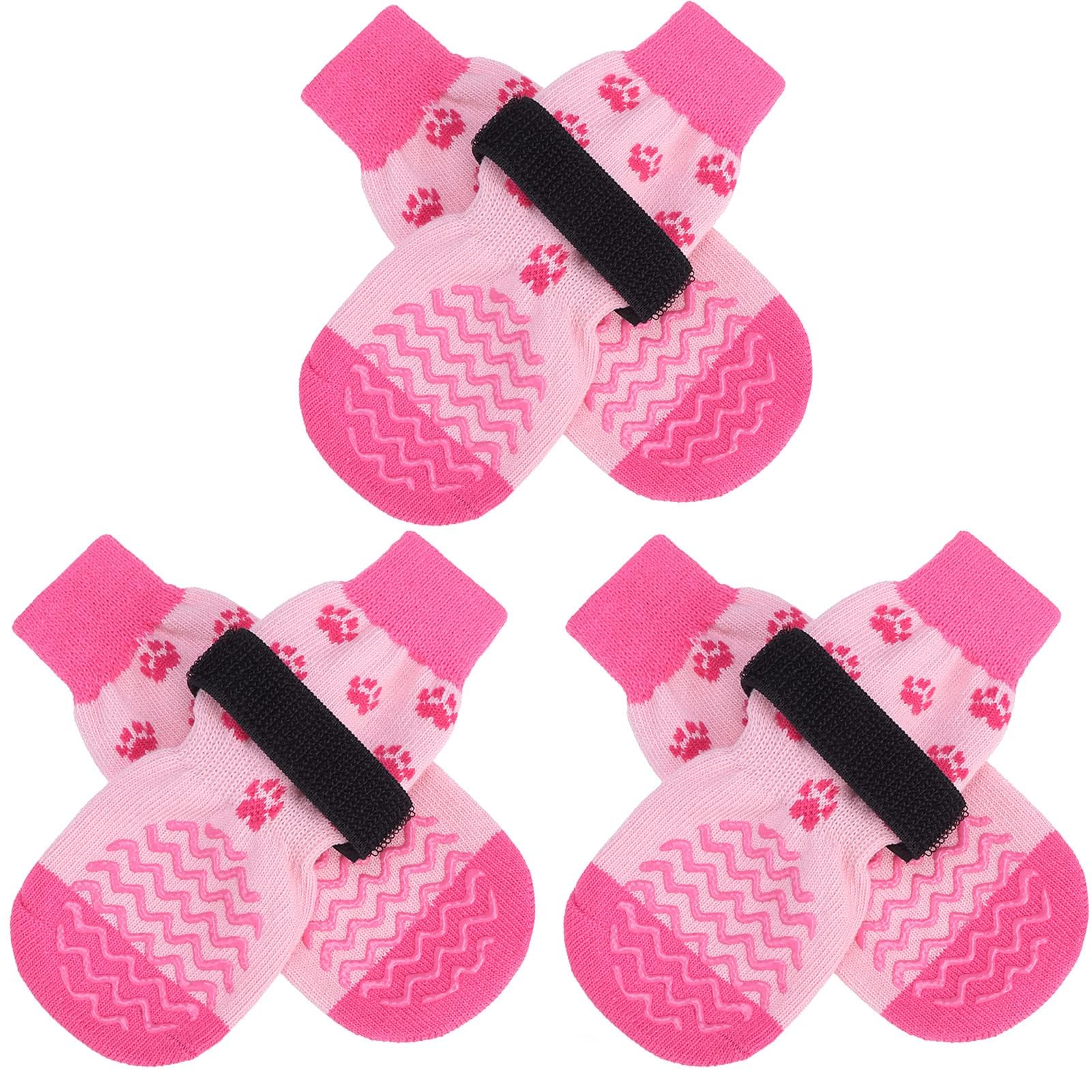 Expawlorer 3 Pairs Anti-Slip Dog Socks - Double Side Large Coverage Non-Slip That Works Even When Twisted, Soft Paw Protector, Prevents Licking, Slipping, Better Control For Indoor On Wooden Floor