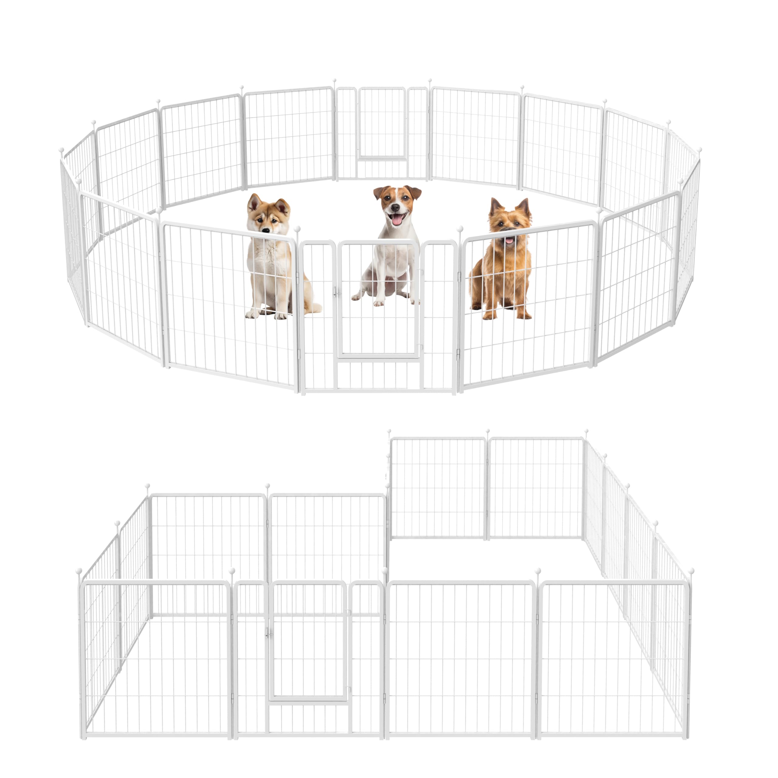 Dog Playpen 24 Inch 16 Panels, Ideal Dog Fence For Puppy/Small Dogs Indoor & Outdoor Bliss, Perfect Dog Pen For Camping, Yard, R