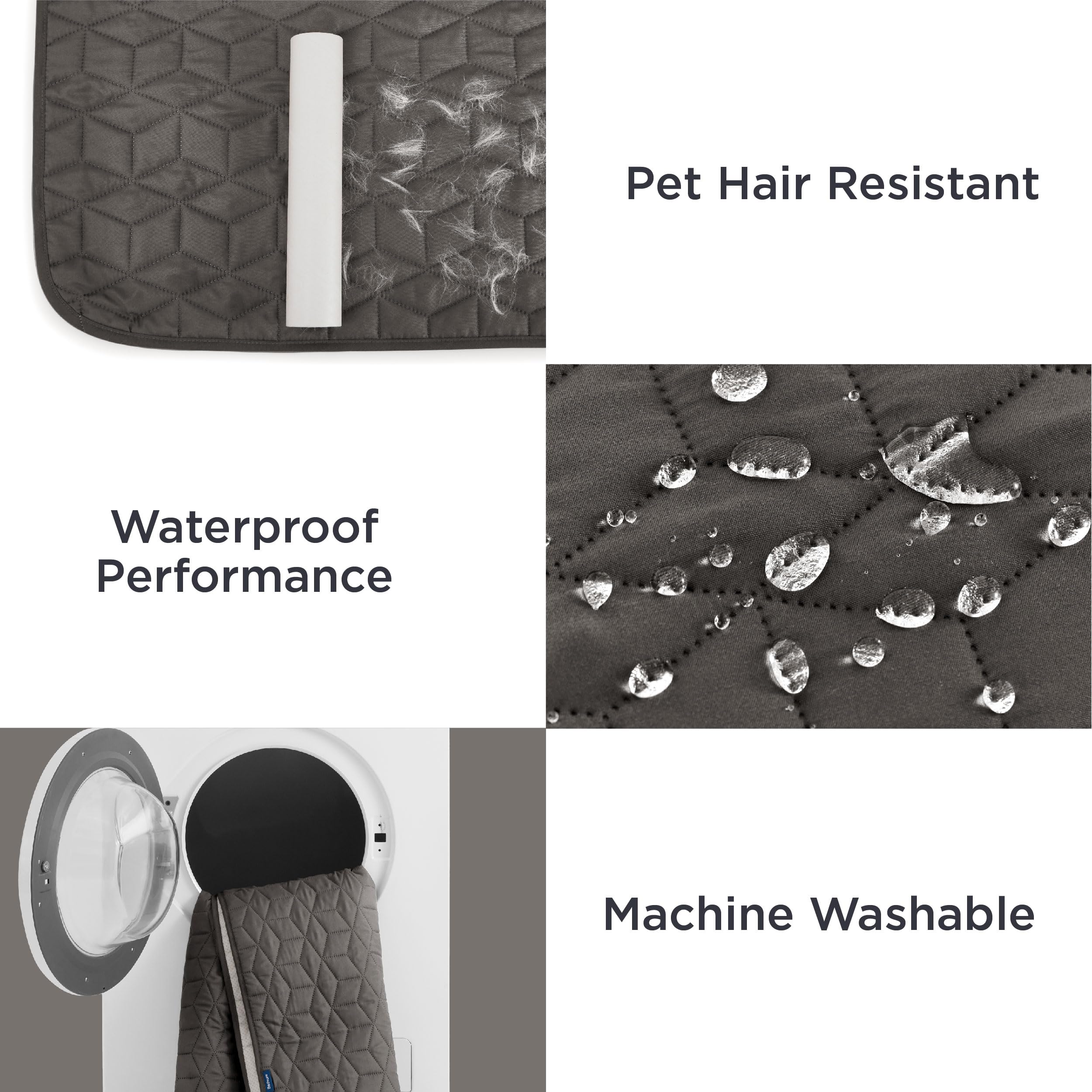 Bedsure 100% Waterproof Couch Cover For Dogs Washable - Non Slip Waterproof Blanket Large For Bed Sofa, Lightweight Furniture Pr