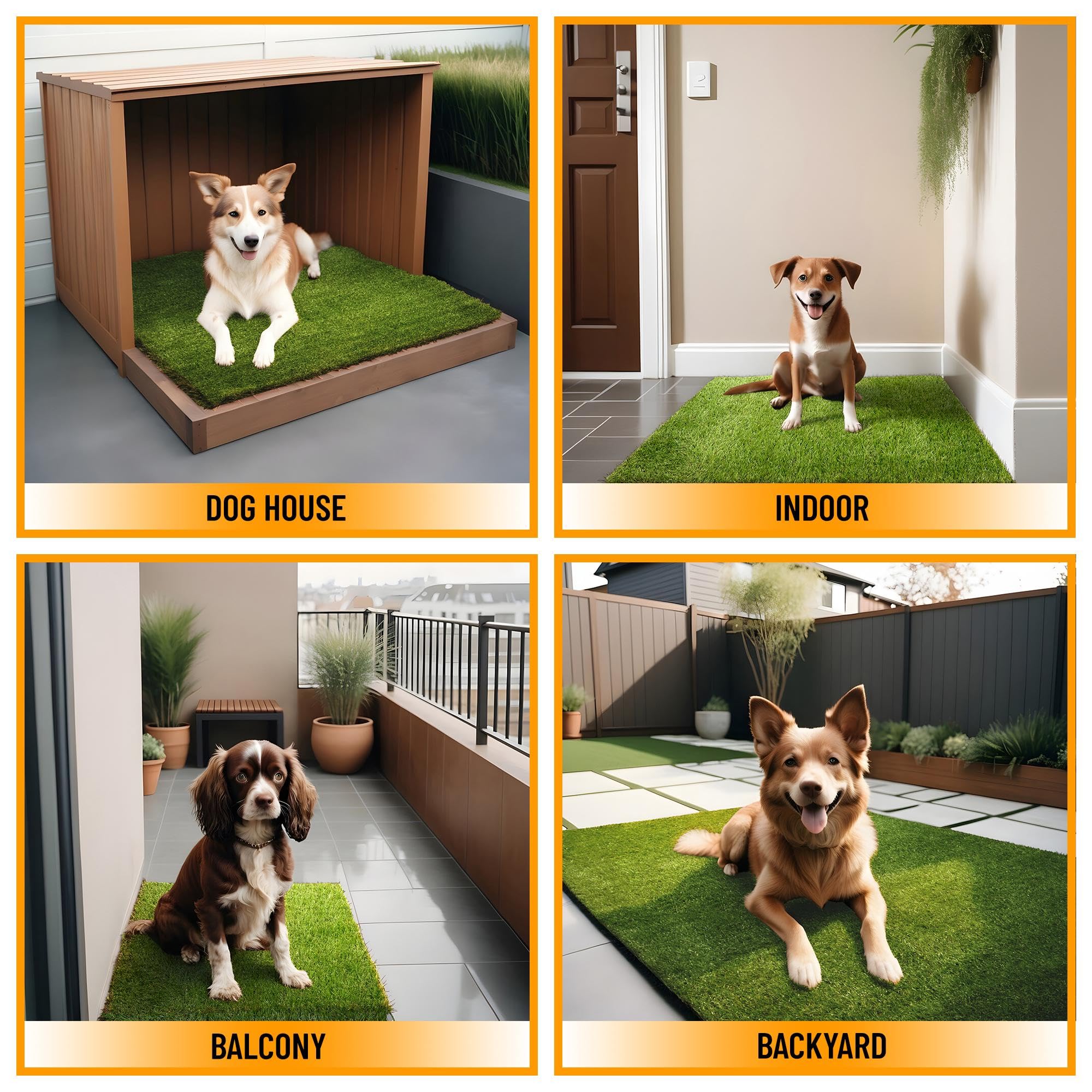 Ottomanson Artificial Grass Puppy Potty Training Pad With Tray, 15'' X 30'' Reusable Pee Pad For Small Pets And Dogs