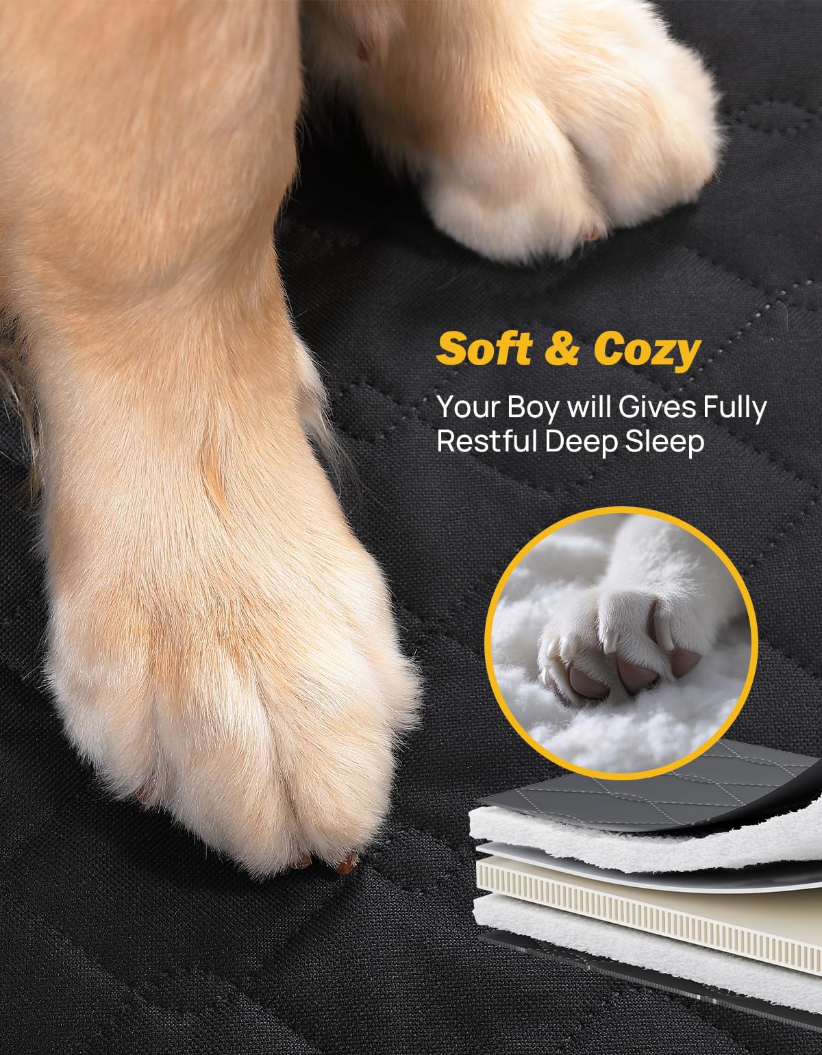 Joytutus Back Seat Extender For Dogs With Dog Bed Mat, Back Seat Extender For Dogs With Hard Bottom, Blanket For Pets Back Seat