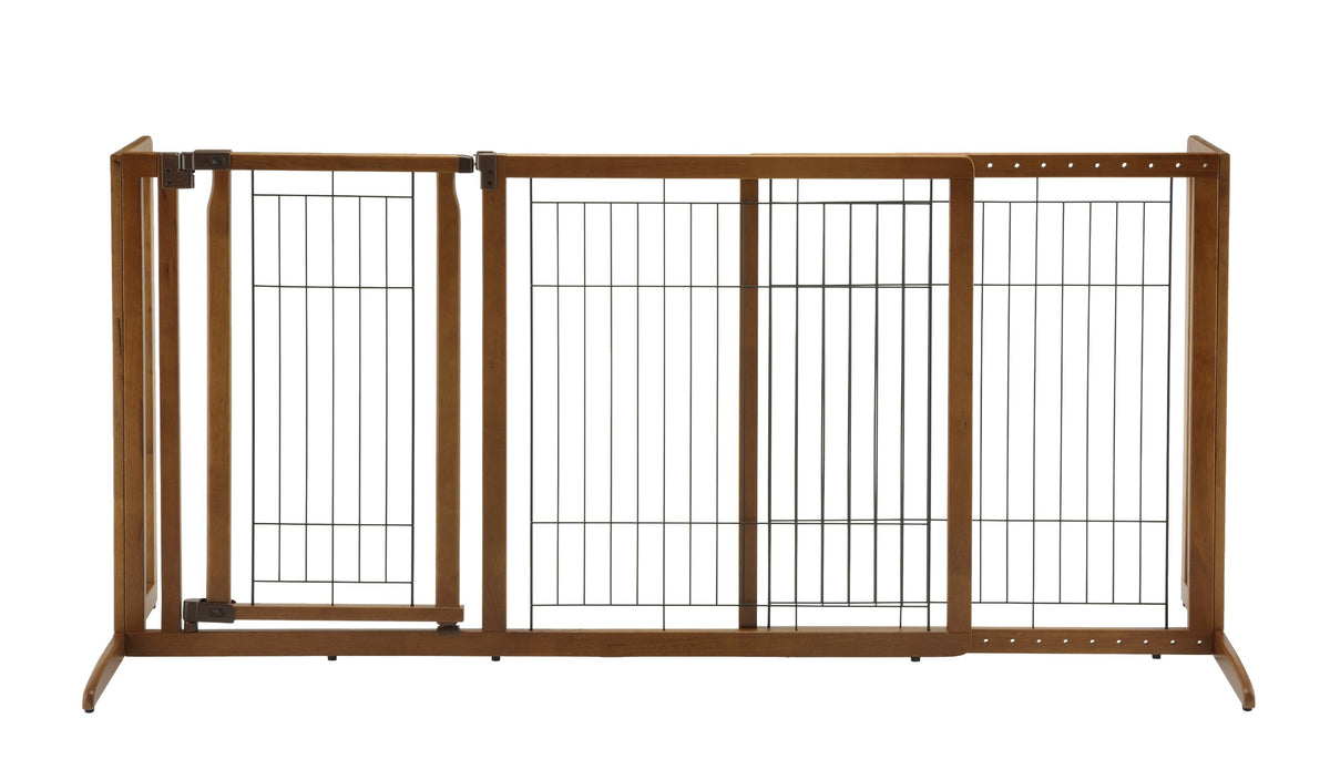 Richell Deluxe Freestanding Pet Gate With Door, Medium
